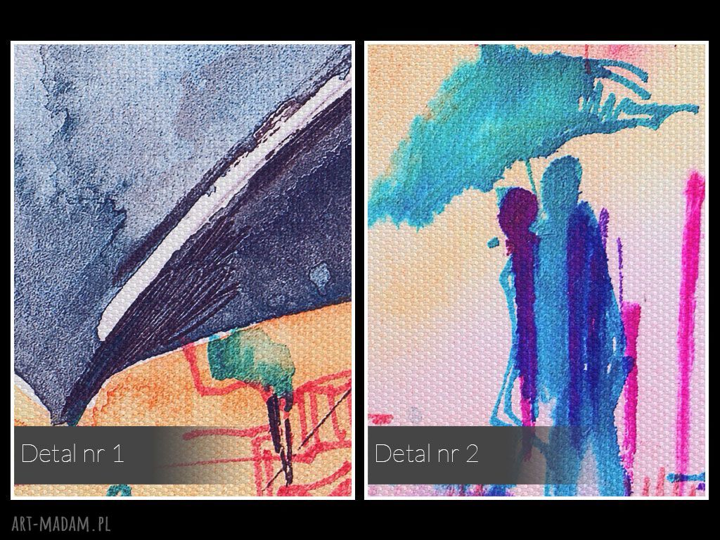 Obraz na płótnie - PARASOL PARA KOLOROWY - 120x80 cm (68501)