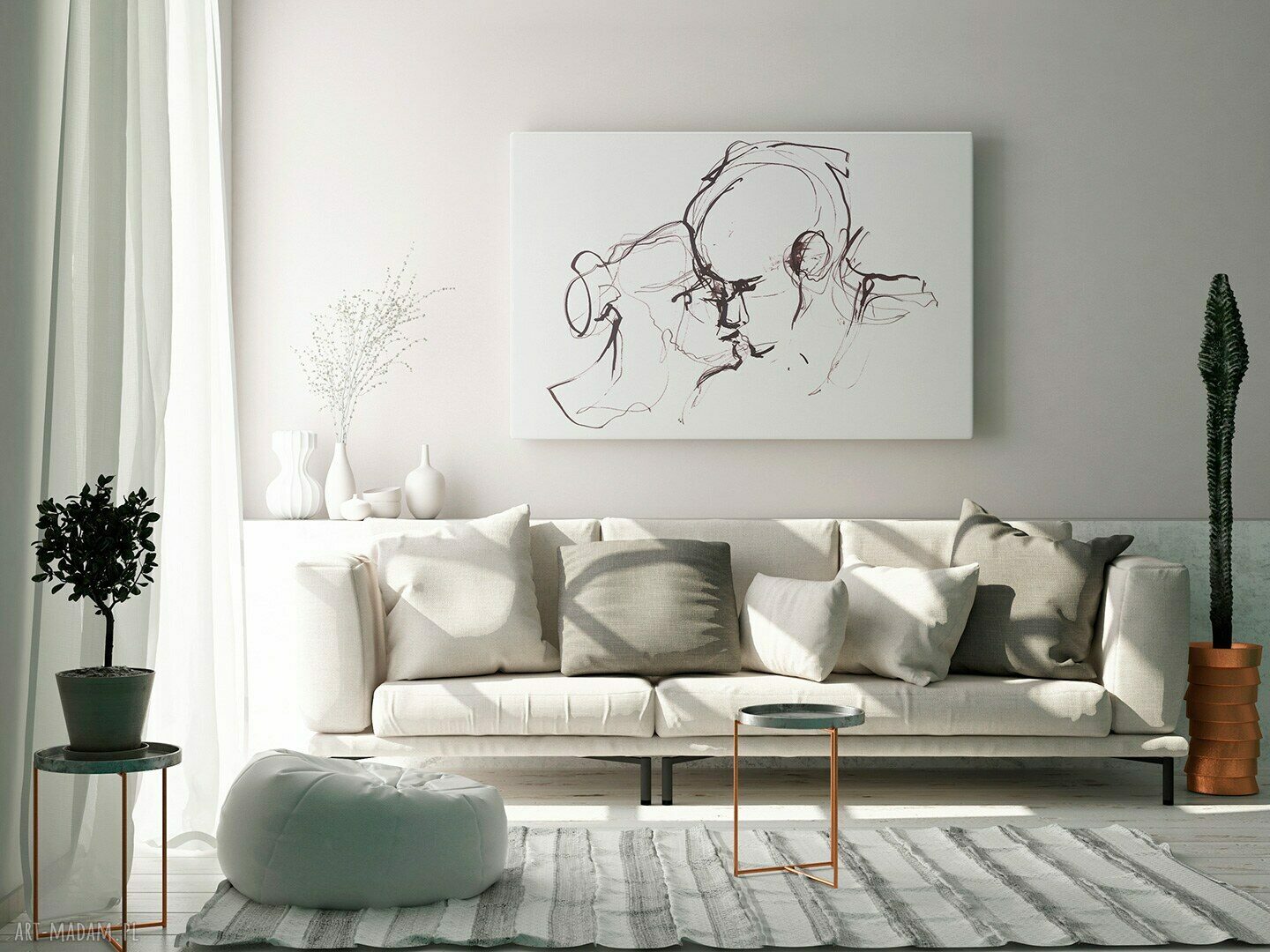 Obraz na płótnie - Para Miłość Pocałunek Minimalistyczny - 120x80 cm (703301)
