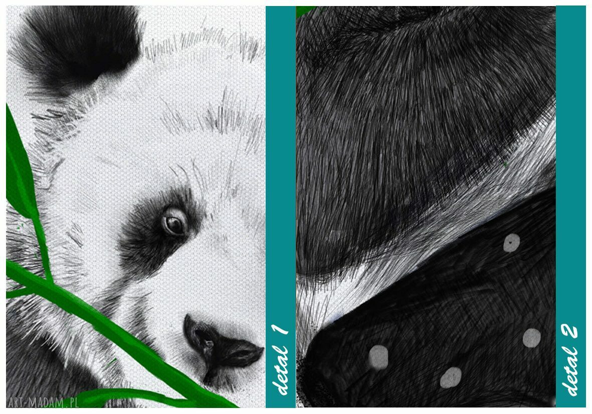 Obraz na płótnie 100x80 cm Panda - wysyłka w 24h