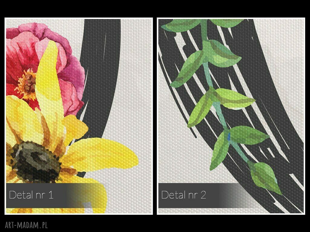 Obraz na płótnie - POROŻE KWIATY - 120x80 cm (54201)
