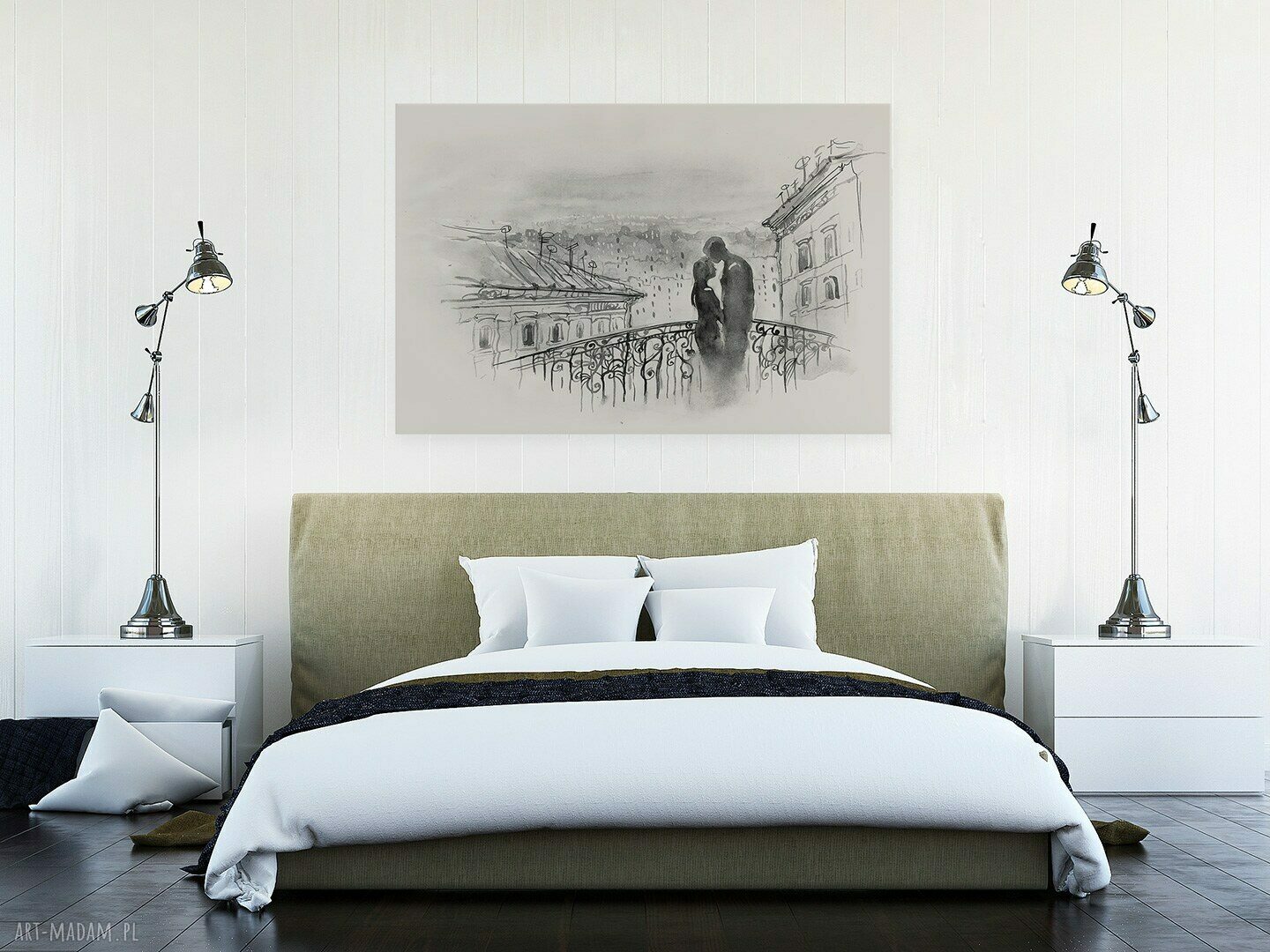 Obraz na płótnie Most Miłość czarno-biały 120x80 cm