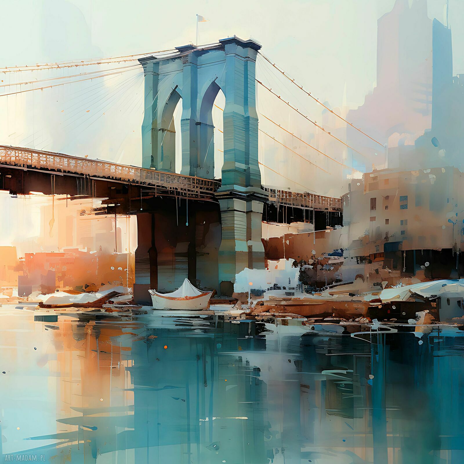 Nowoczesny obraz na płótnie Most Nowy Jork Brooklyn 120x80 cm