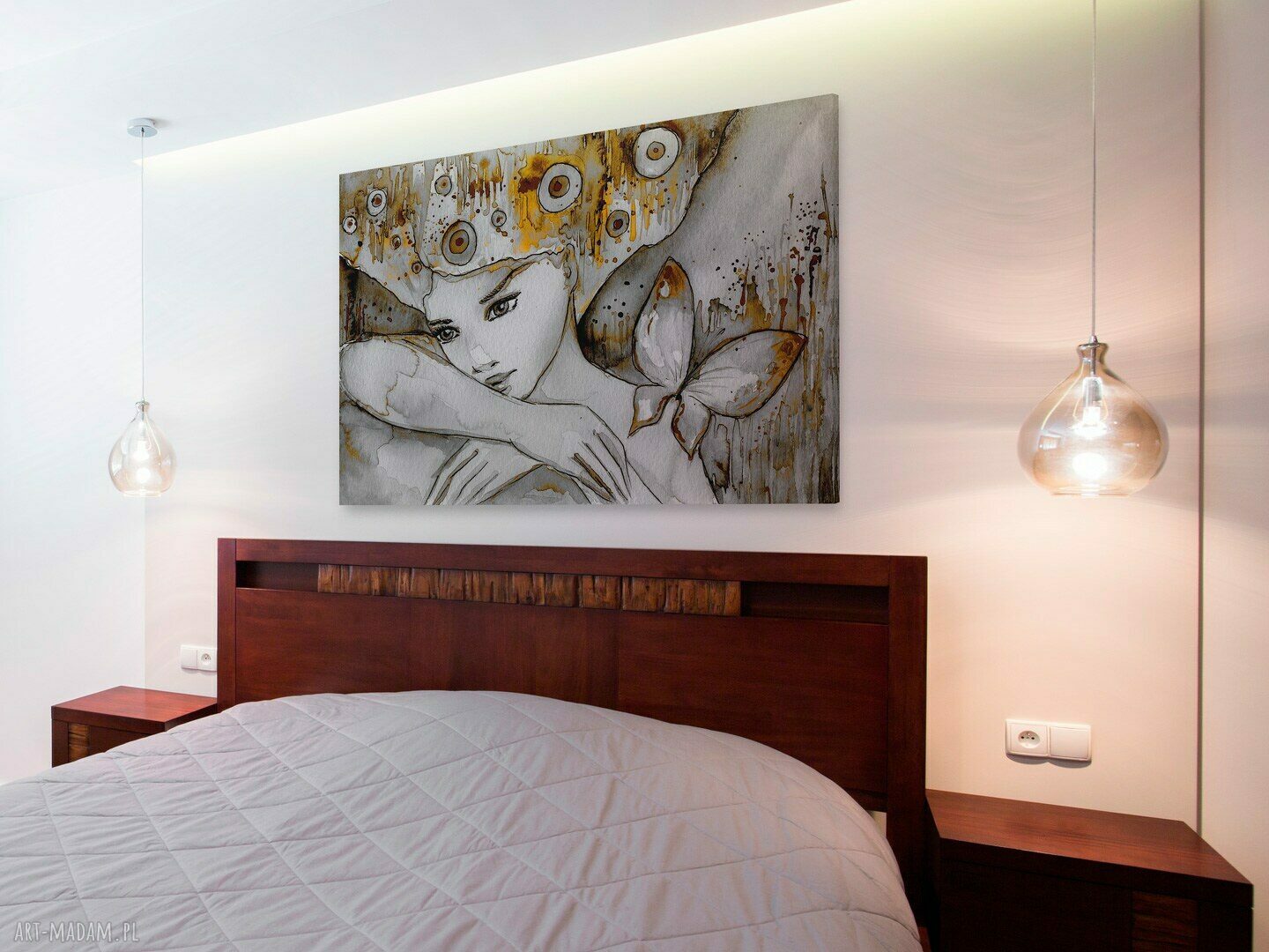 Obraz na płótnie Kobieta Motyl 120x80 cm (22702)