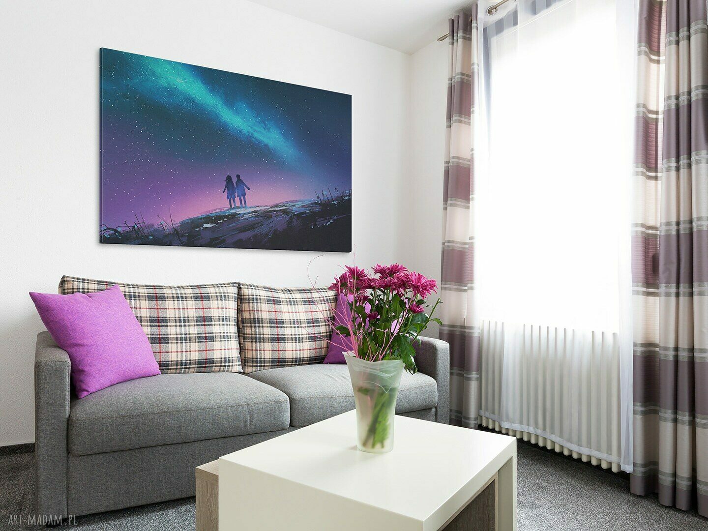 Obraz na płótnie - PARA NOC NIEBO - 120x80 cm (21201)