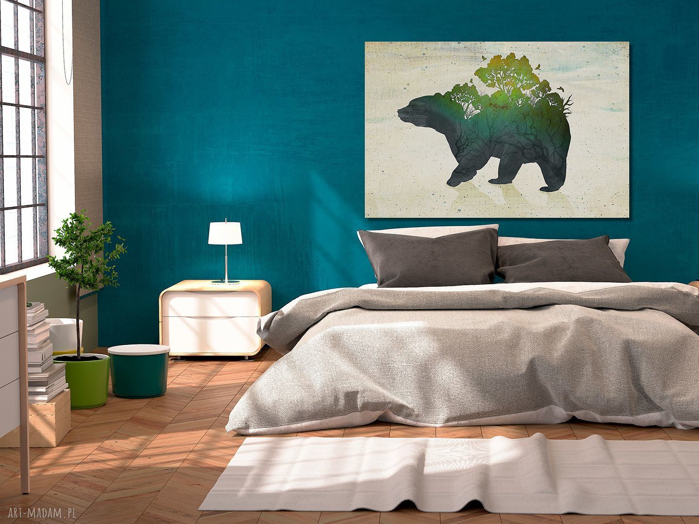 Obraz na płótnie Niedźwiedź Natura Las 120x80 cm