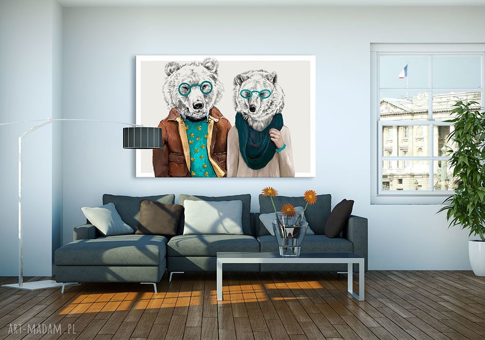 Obraz na płótnie 120x80 cm Rodzina Misiów - wysyłka w 24h