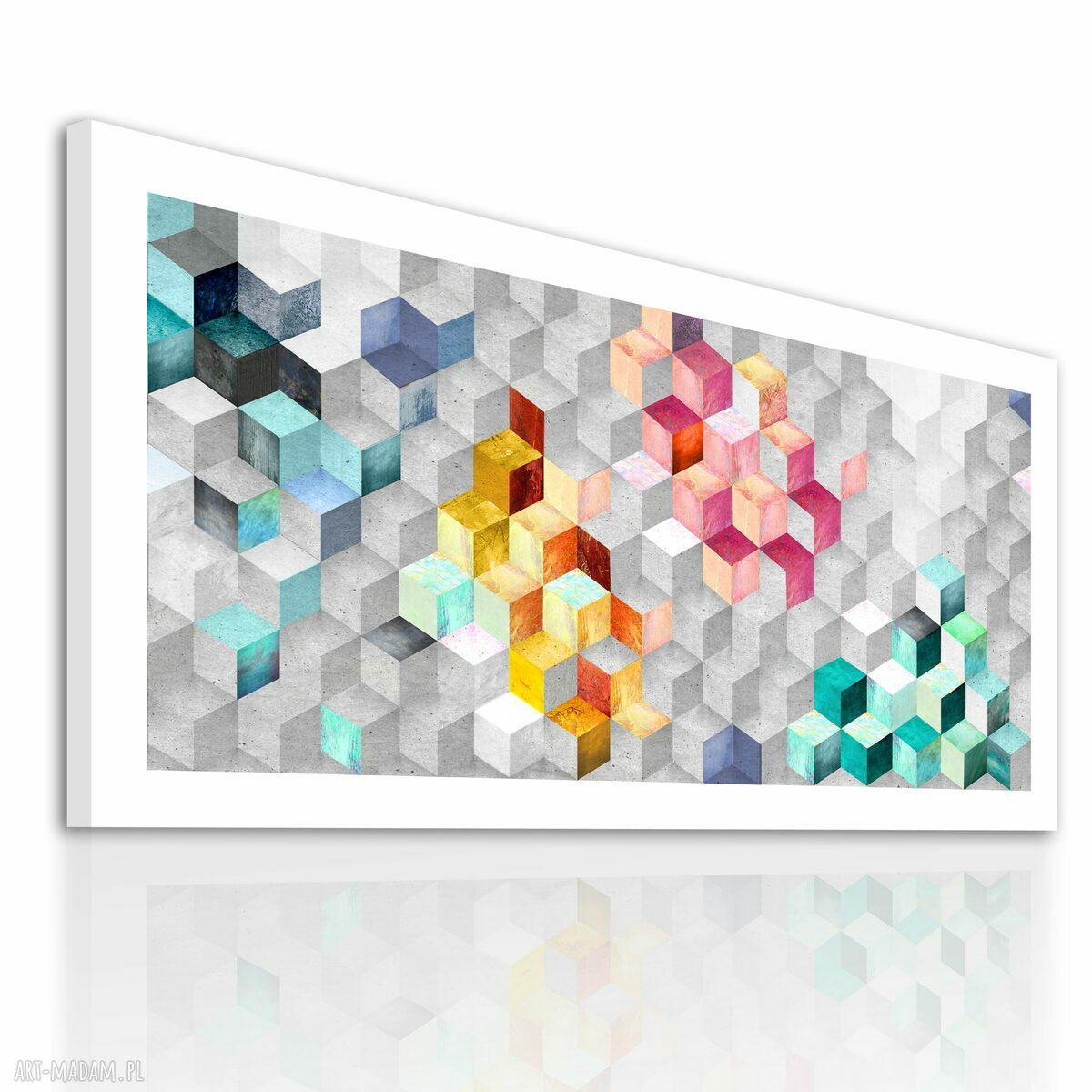 Obraz na płótnie 120x60 cm - Abstrakcja sześciany 02105