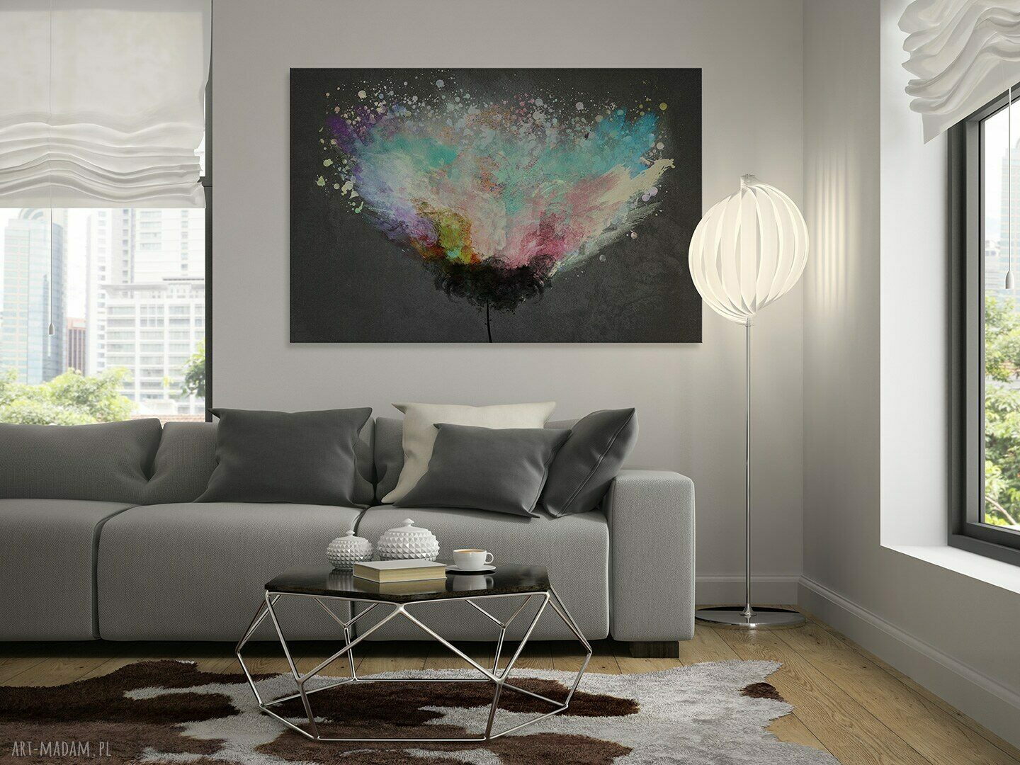 Artystyczne Drzewo - nowoczesny obraz na płótnie 150x100 cm