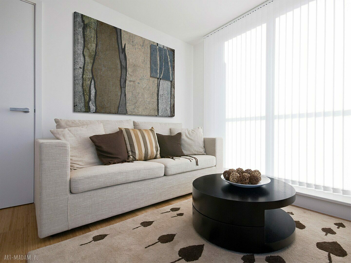 Obraz na płótnie - ABSTRAKCJA KSZTAŁTY - 120x80 cm (12801)