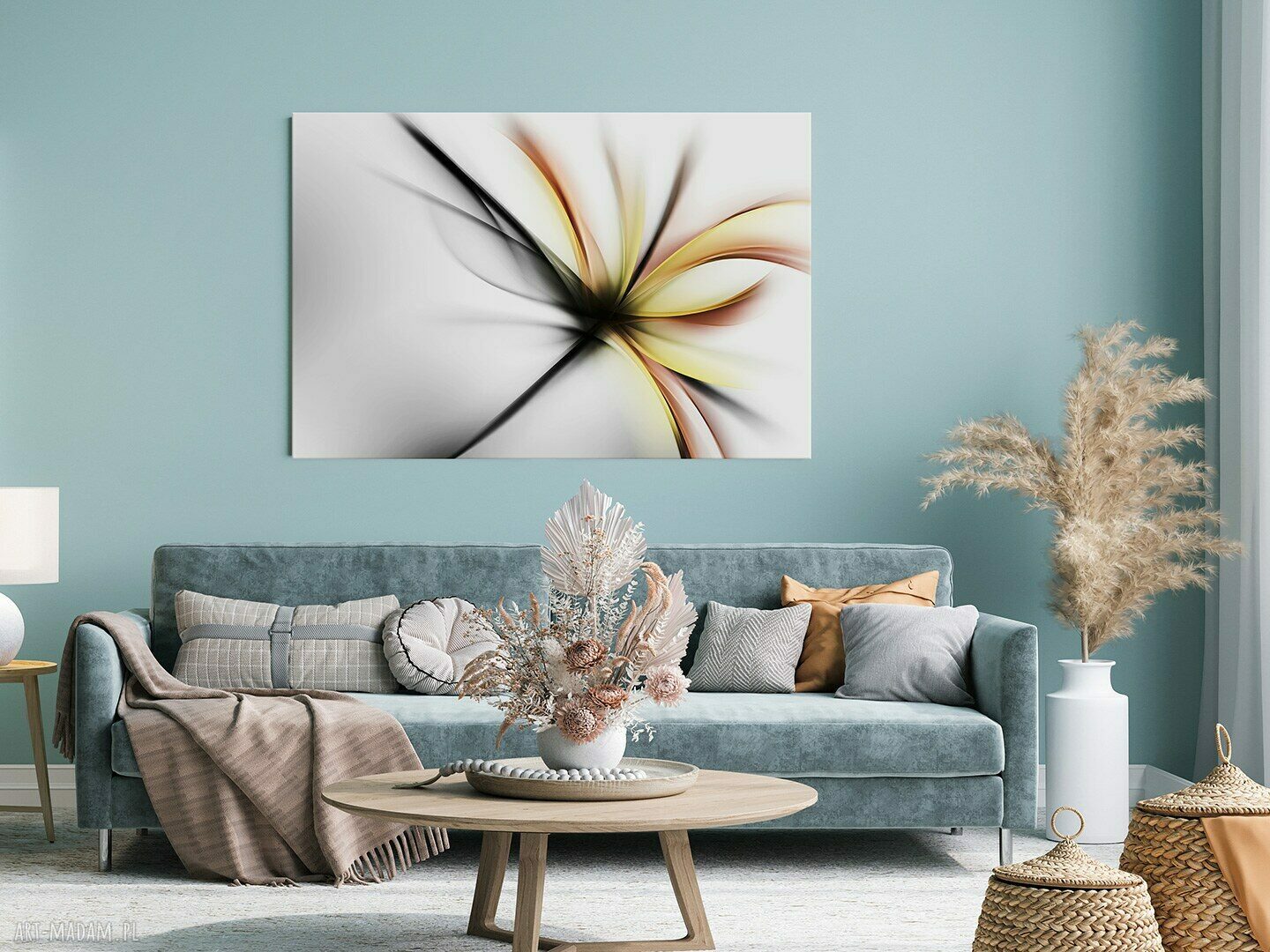 Obraz na płótnie Abstrakcja Kwiat Nowoczesny 120x80 cm - Vaku dsgn