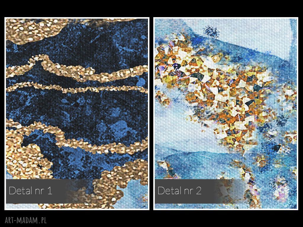 Obraz na płótnie Marmur Złoto Błękit Granat 120x80 cm (Vaku dsgn)