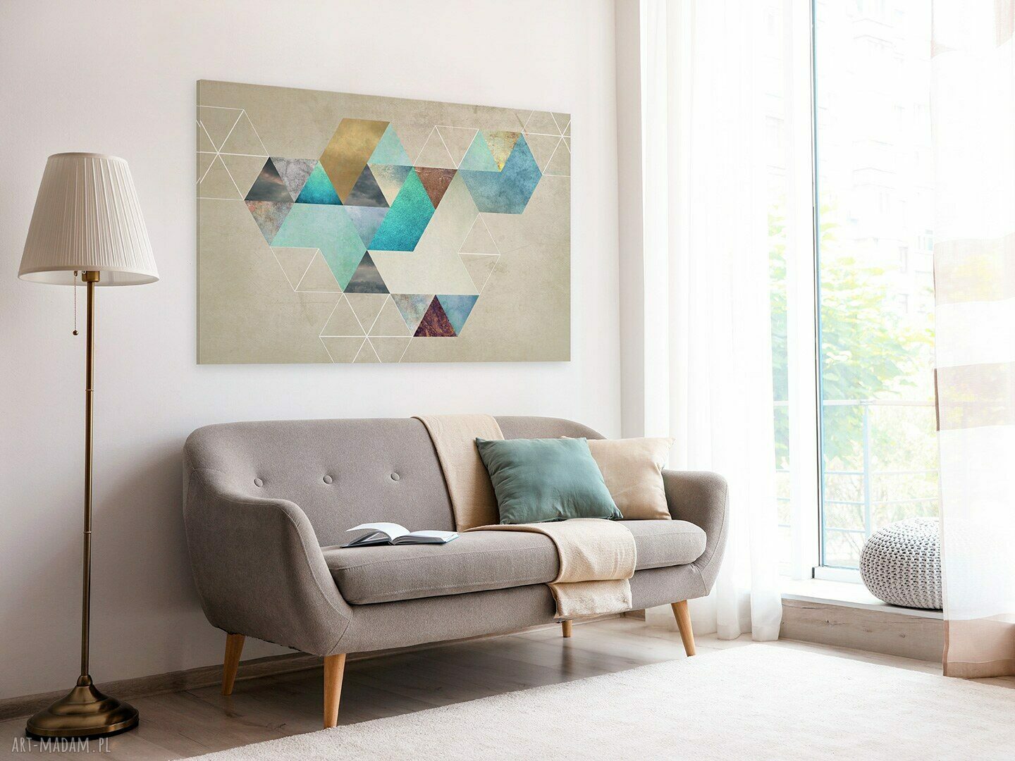 Obraz na płótnie Heksagonalna geometria 120x80 cm (Vaku dsgn)