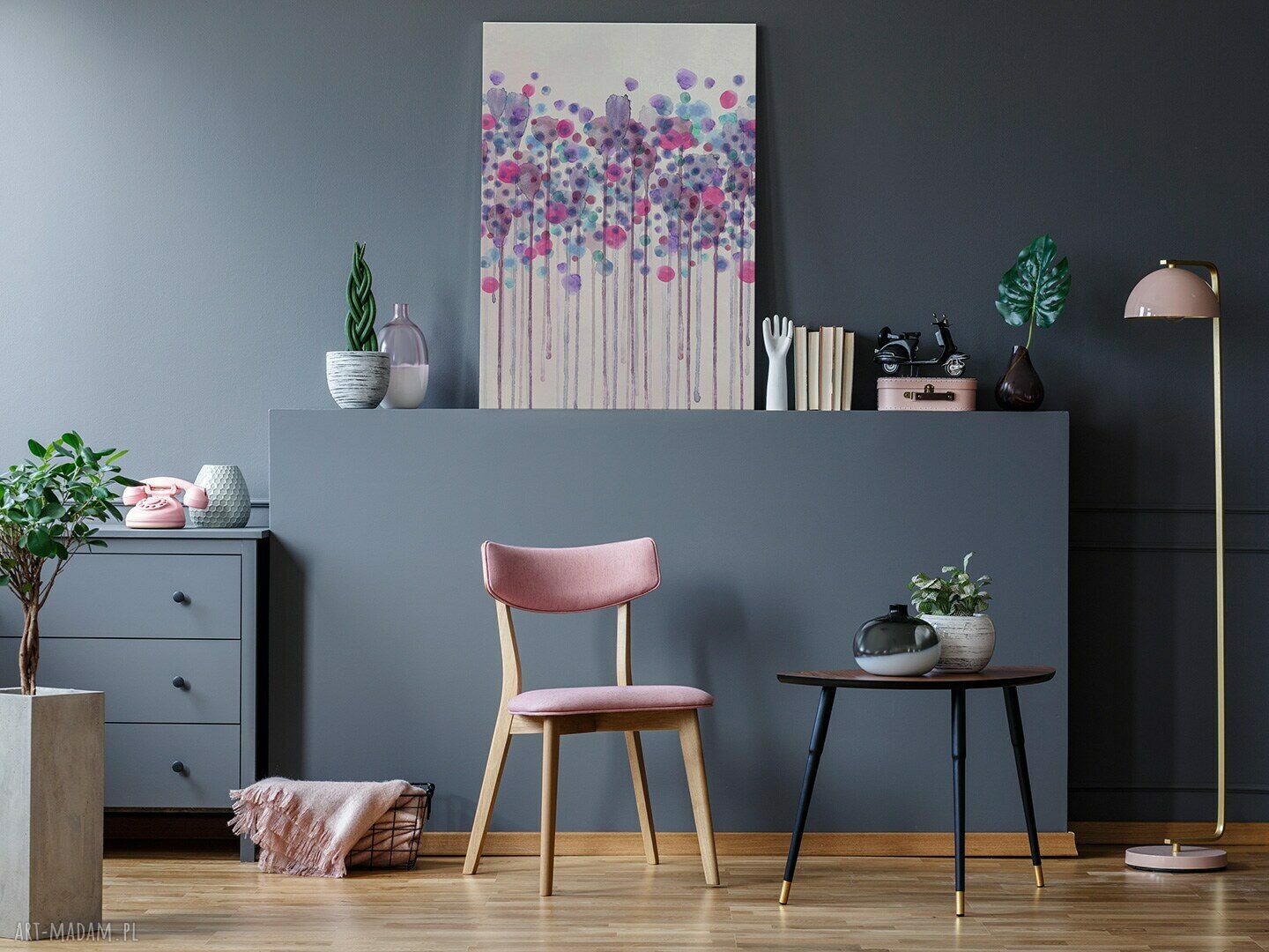 Obraz na płótnie Abstrakcja Smugi Kolory - w pionie 50x70 cm (86303)