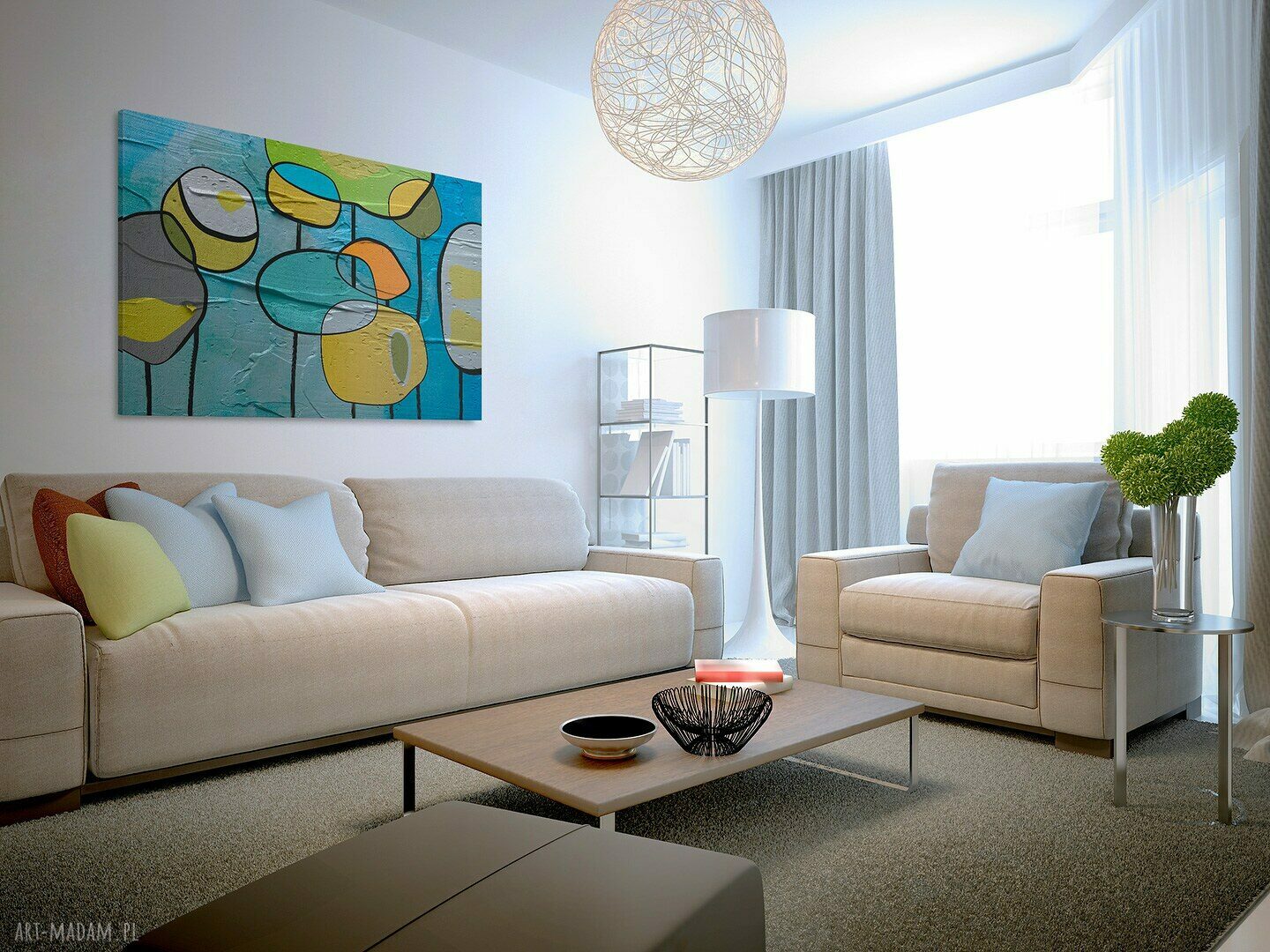 Obraz na płótnie - BAŃKI MYDLANE - 120x80 cm (47001)