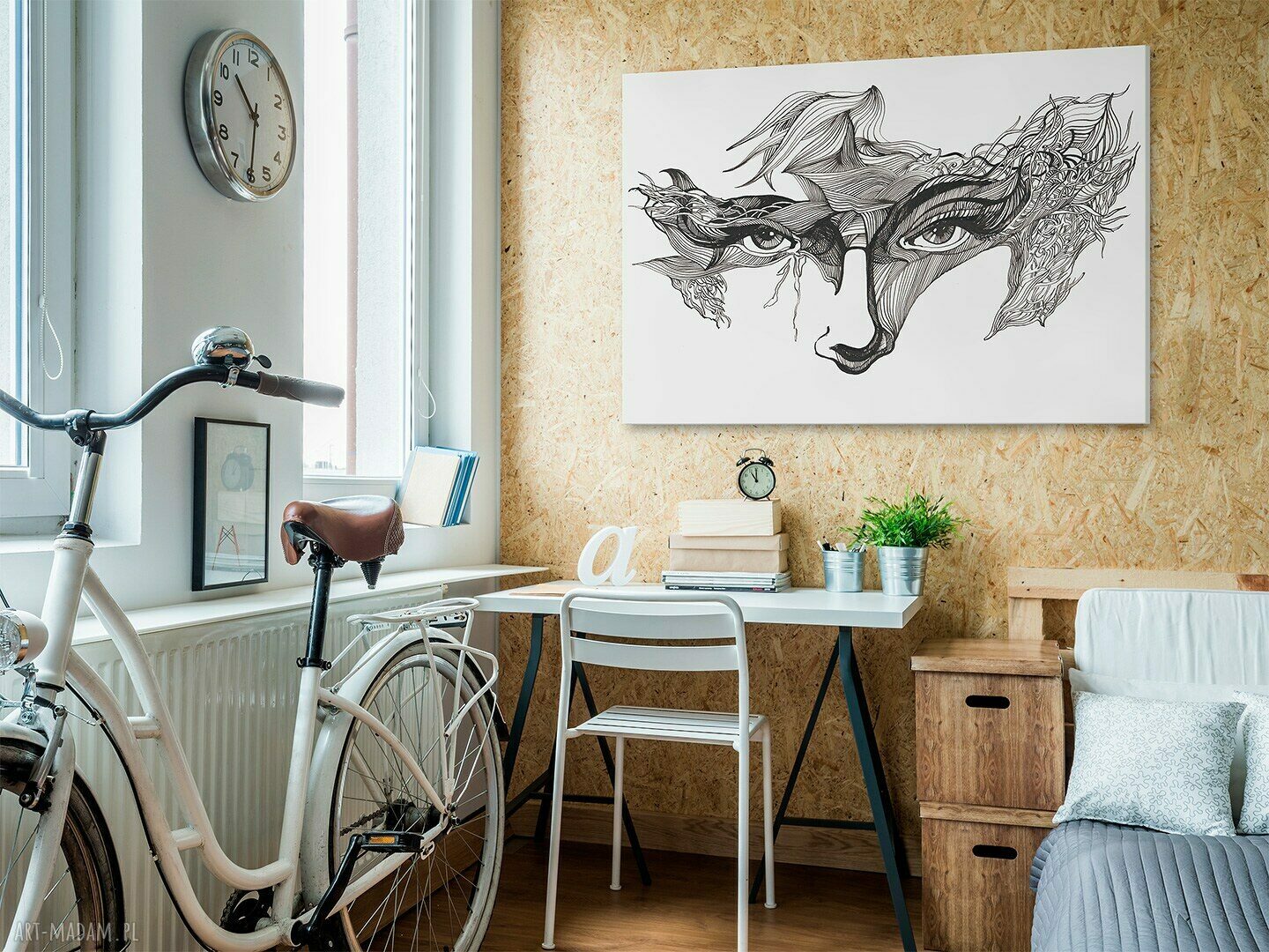 Obraz na płótnie - OCZY MASKA - 120x80 cm (21101)
