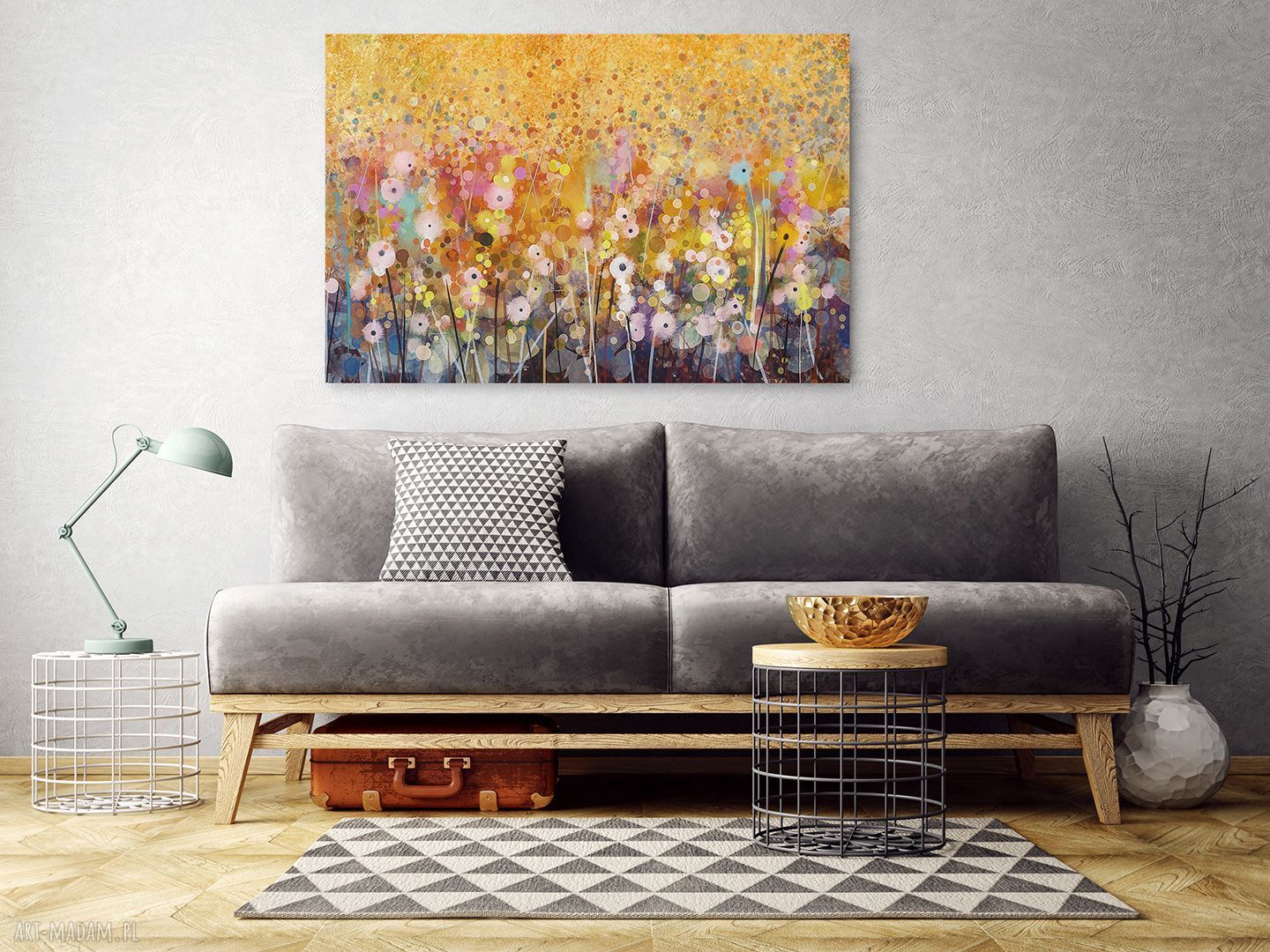 Obraz na płótnie OGRÓD KWIATY - ABSTRAKCJA 120x80 cm Vaku dsgn