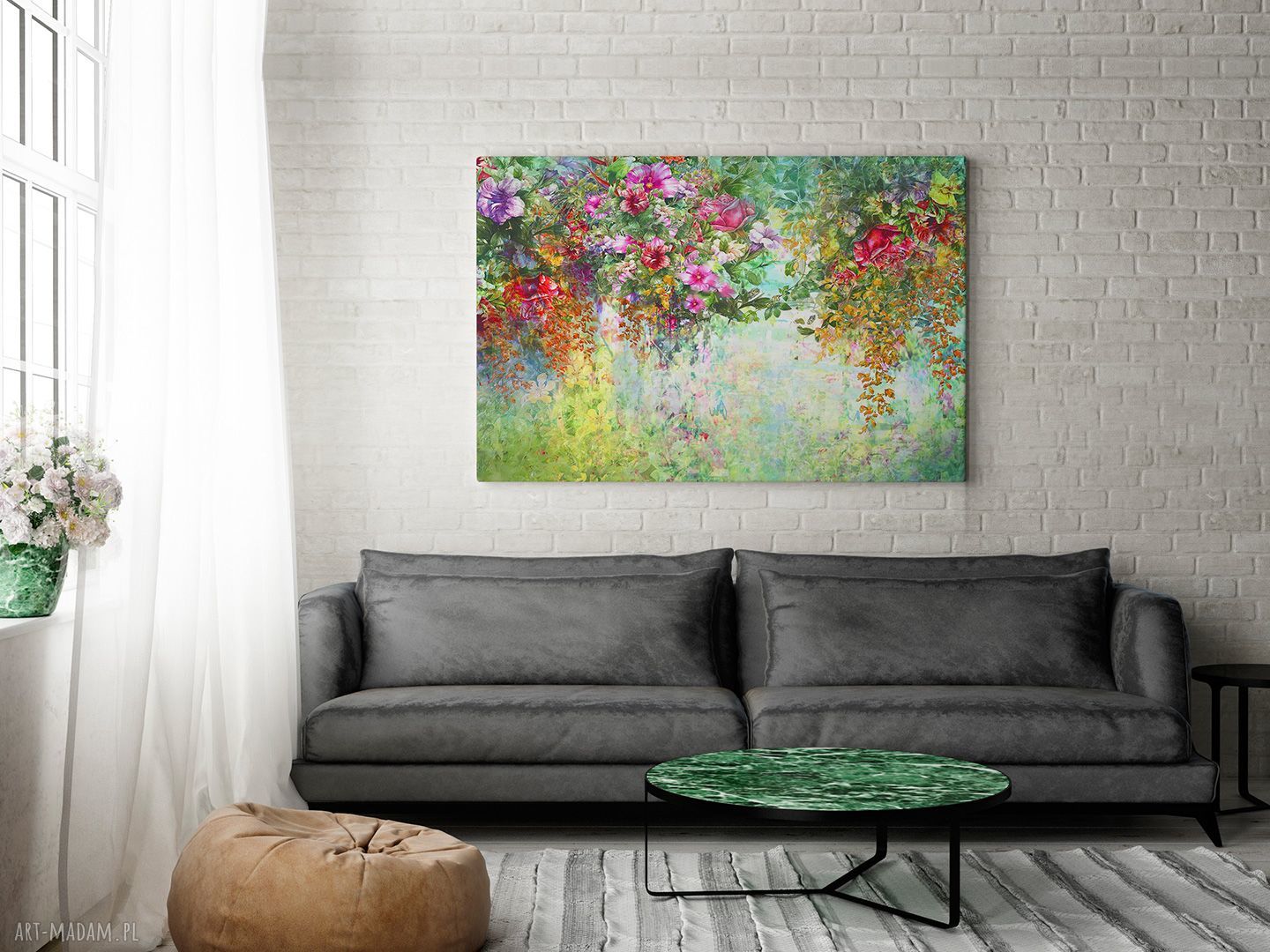 Obraz na płótnie - OGRÓD KWIATY NATURA - 120x80 cm (78701)