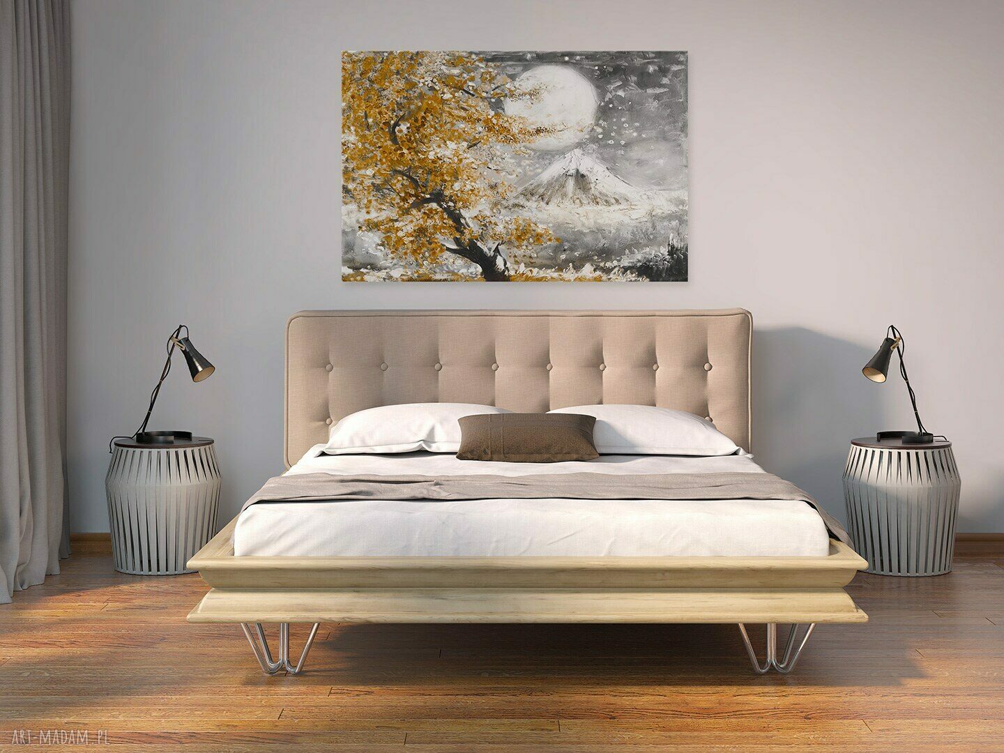 Obraz na płótnie Japonia - wiśnia i pejzaż 120x80 cm
