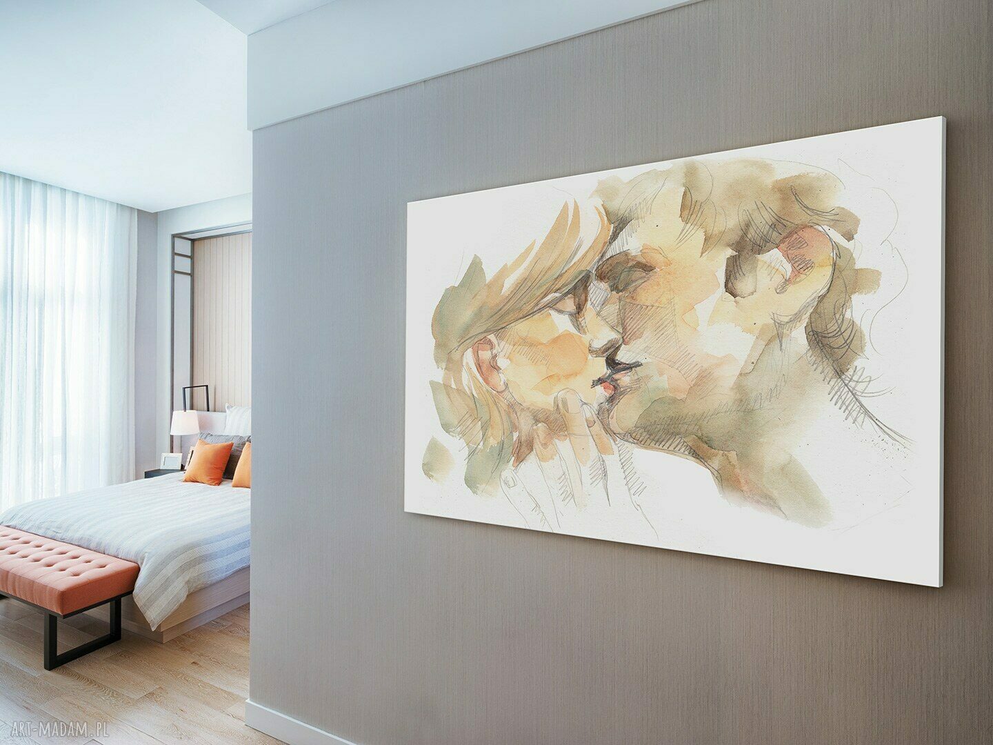 Romantyczny obraz na płótnie Para Miłość 150x100 cm - na indywidualne zamówienie