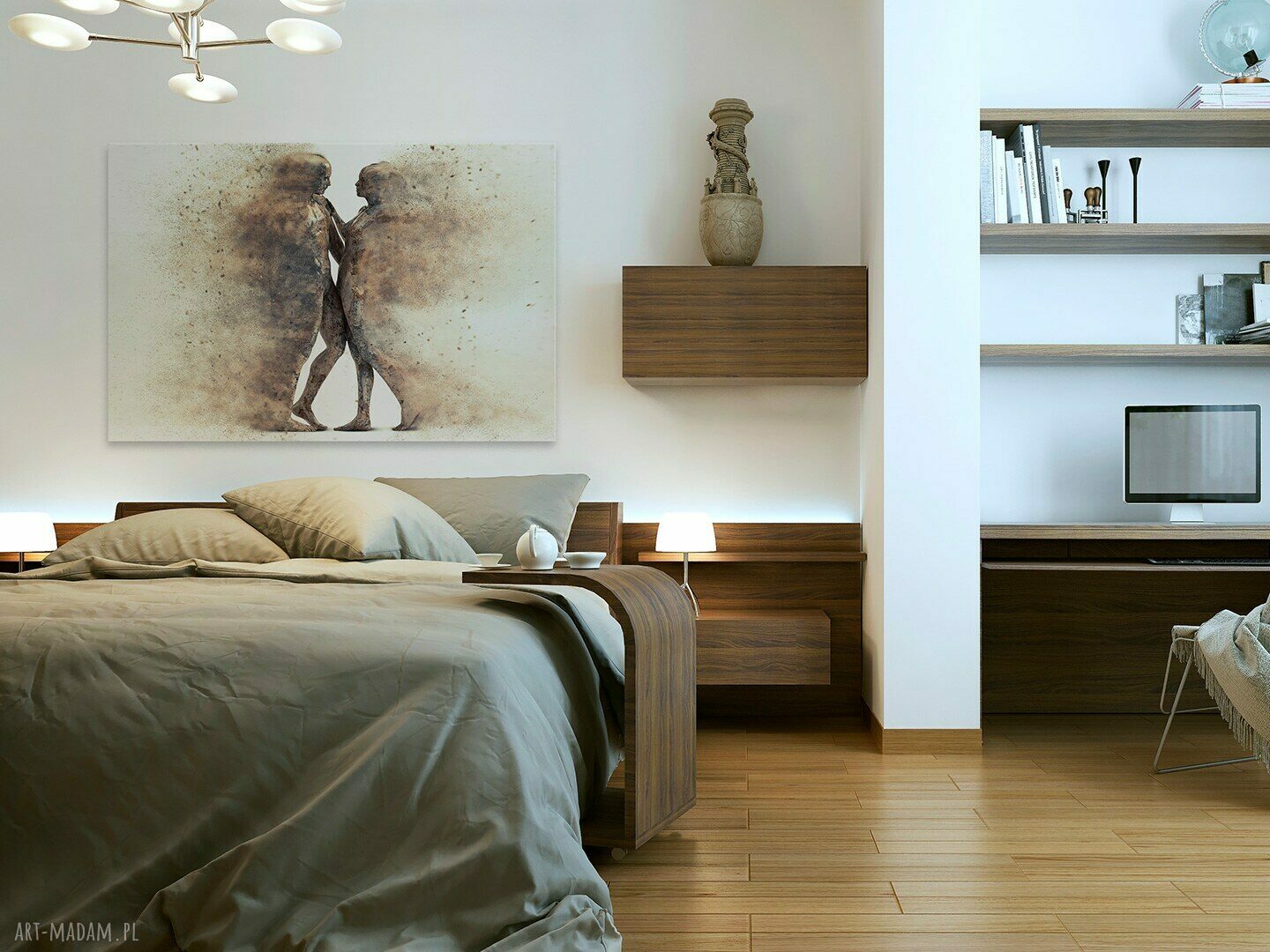 Obraz na płótnie Para sylwetki postacie - 150x100 cm