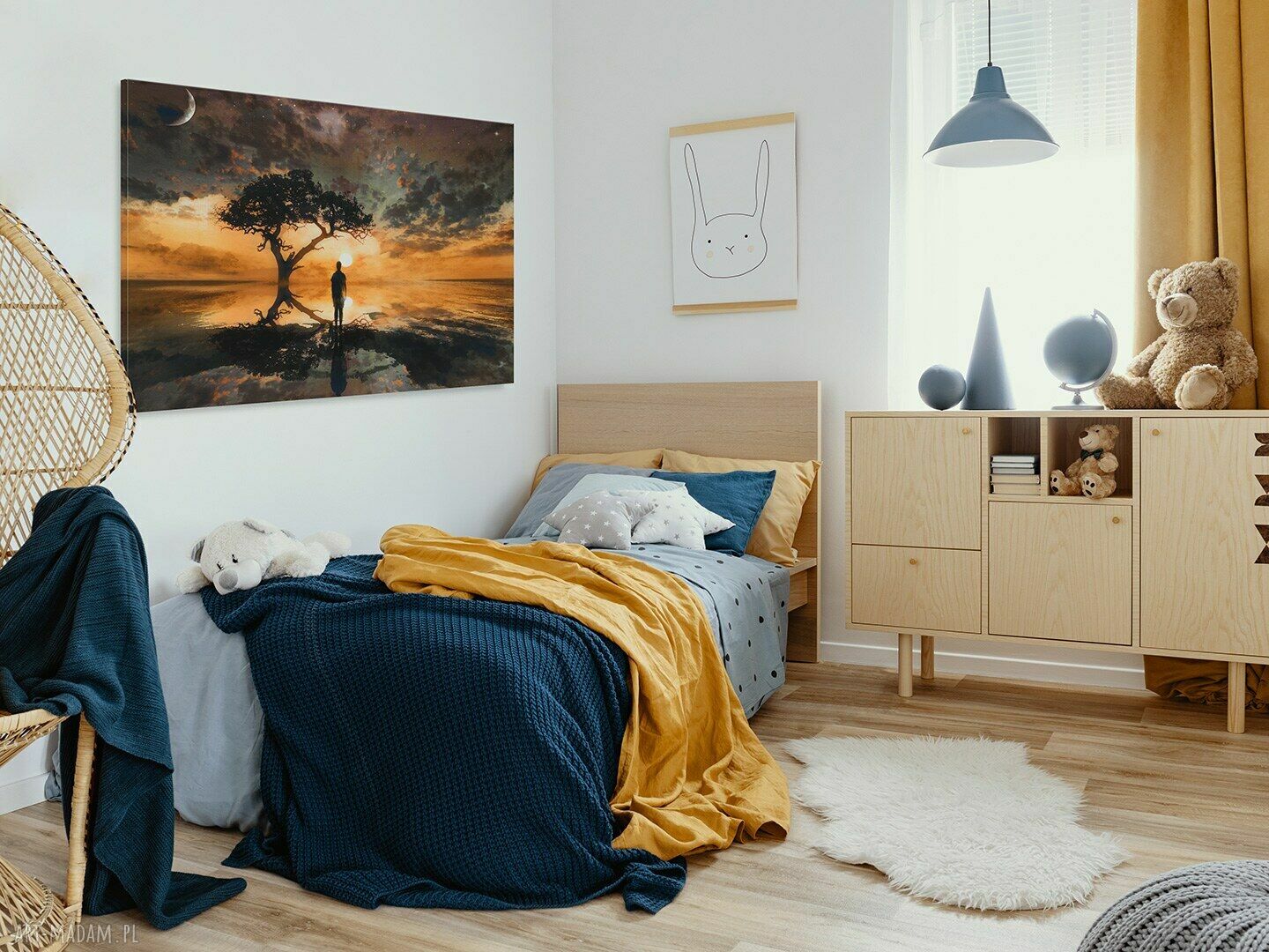 Pejzaż zachód słońca na płótnie 120x80 cm - 23501