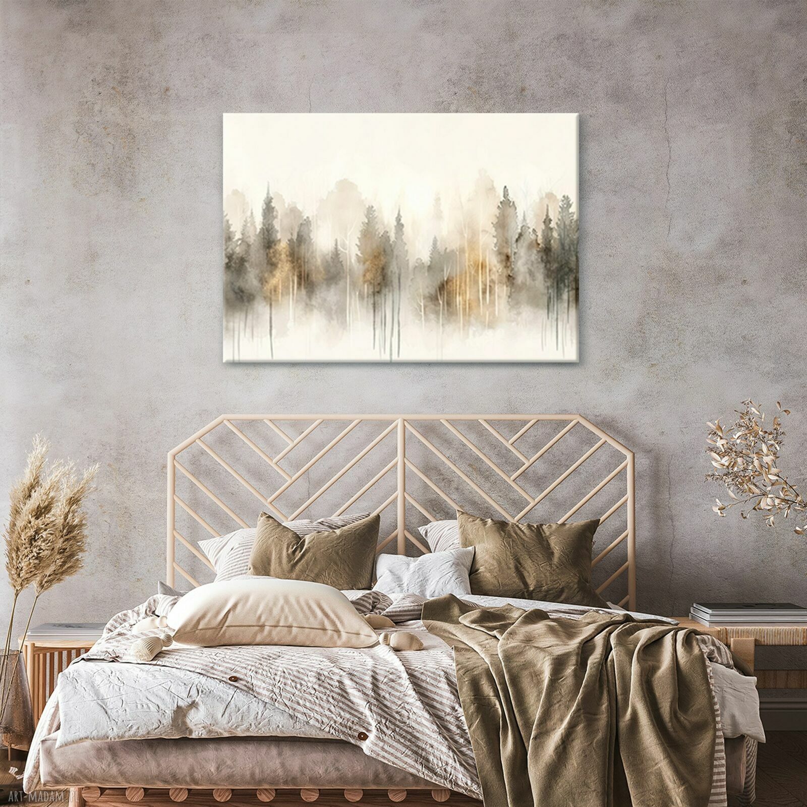 Obraz na płótnie 100x70 cm - Las w odcieniach ziemi