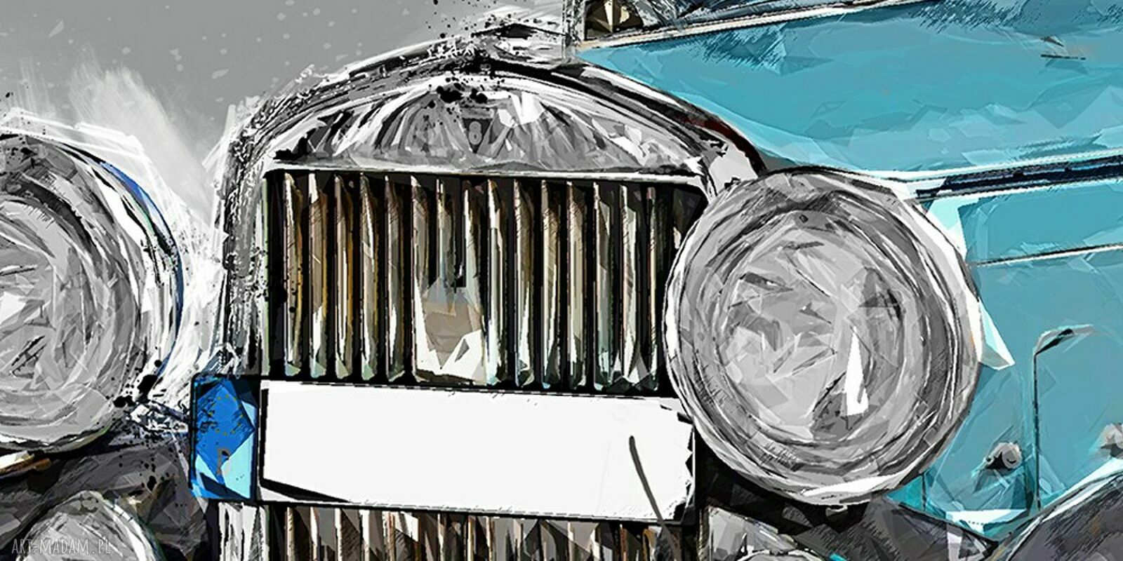 Retro Auto - obraz na płótnie z klasycznym samochodem 120x80 cm