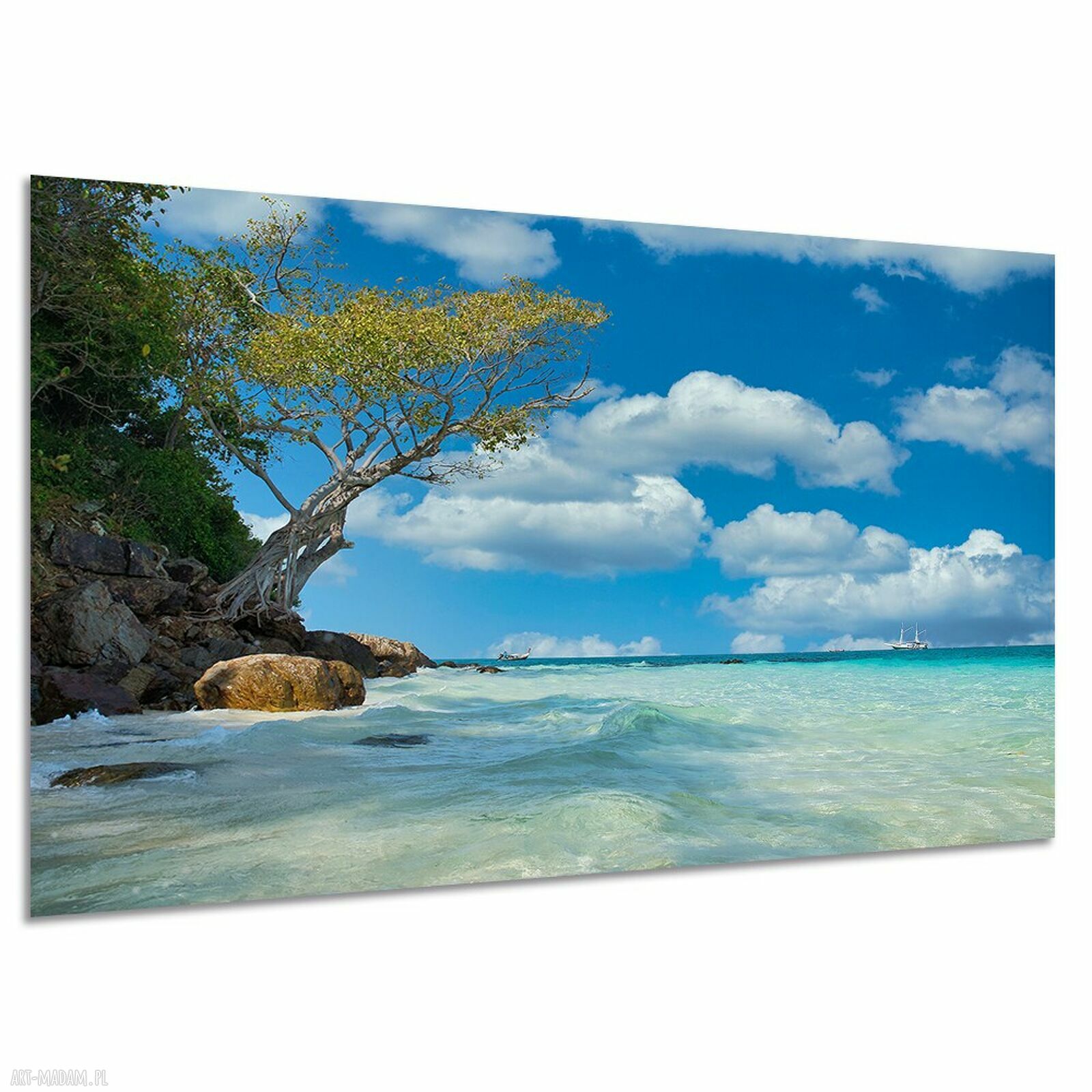 Obraz na płótnie Plaża i rajska wyspa 120x80 cm