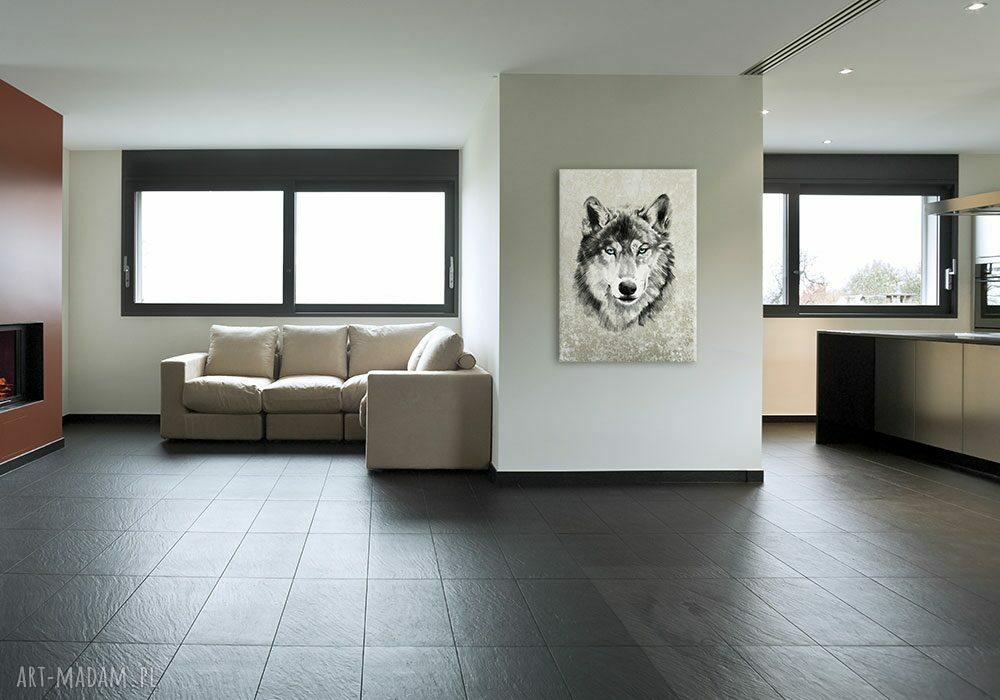 Obraz na płótnie 70x100cm z wilkiem - wysyłka w 24h