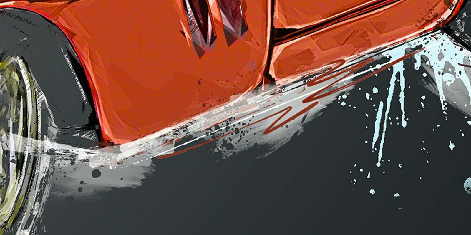 Obraz na płótnie Ferrari 250 GTO - retro szkic auta 120x80 cm