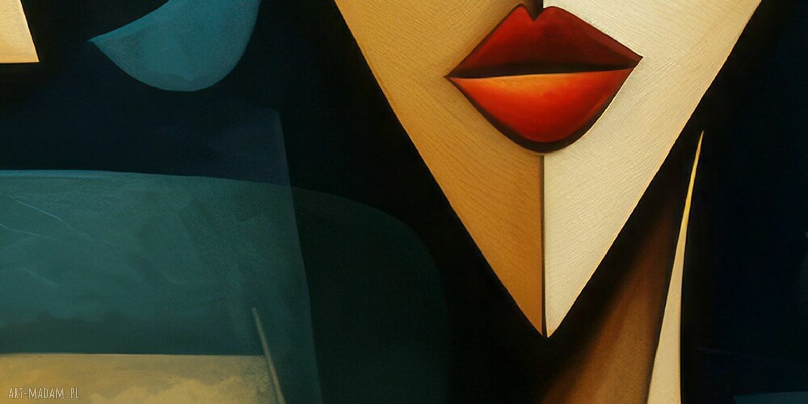 Obraz na płótnie „Para 3” 120x80 - nowoczesny kubizm i art deco