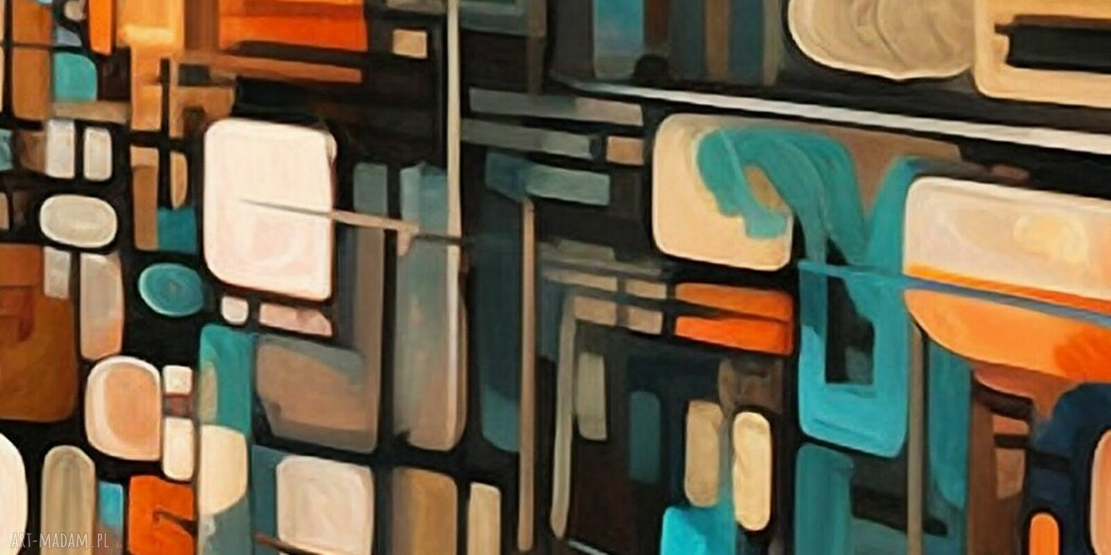 Kolorowy obraz na płótnie ABSTRAKCJA 67 120x80 cm - gotowy do powieszenia