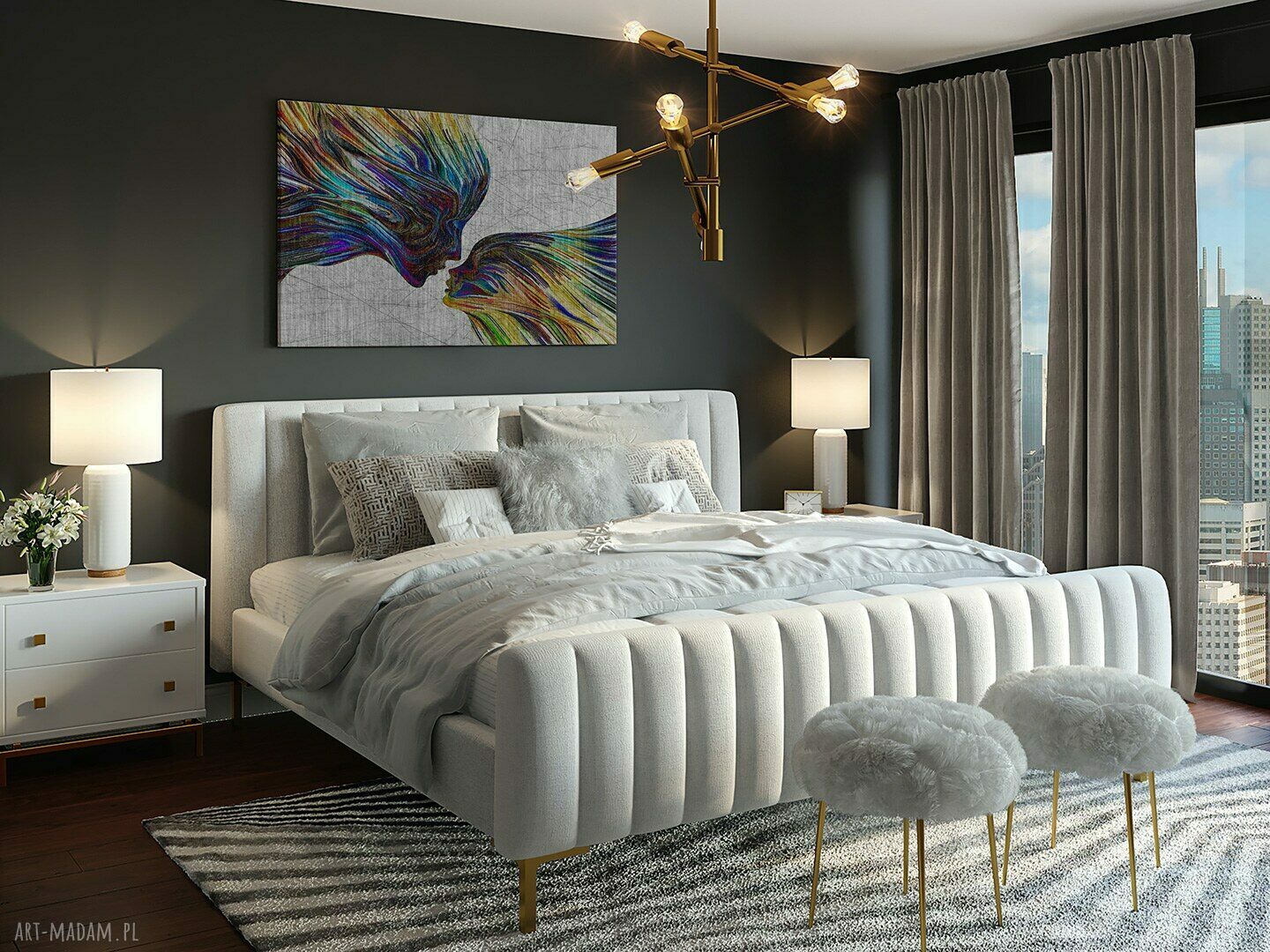 Obraz na płótnie Twarze Pocałunek 120x80 cm (13502)
