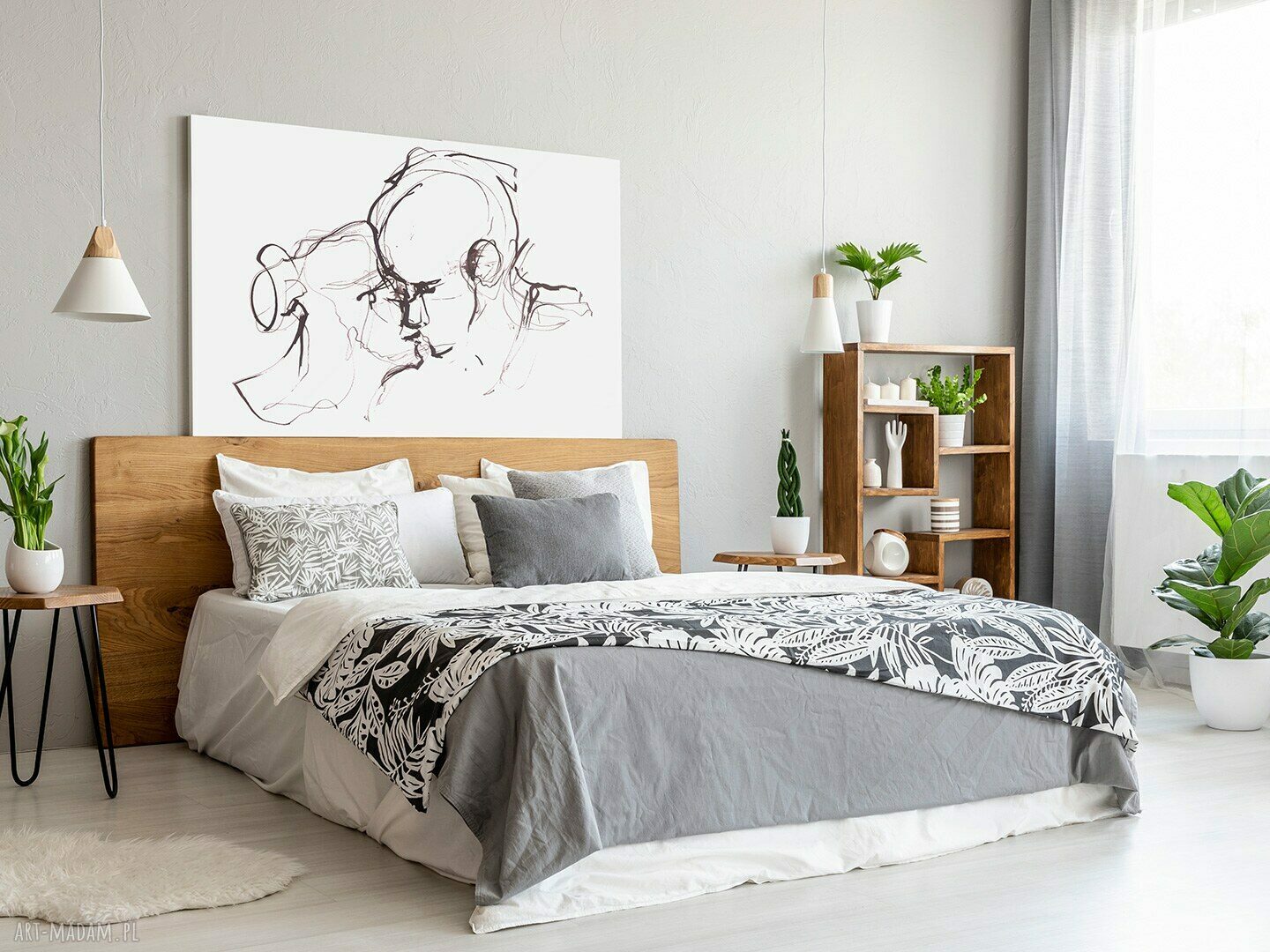 Obraz na płótnie - Para Miłość Pocałunek Minimalistyczny - 120x80 cm (703301)