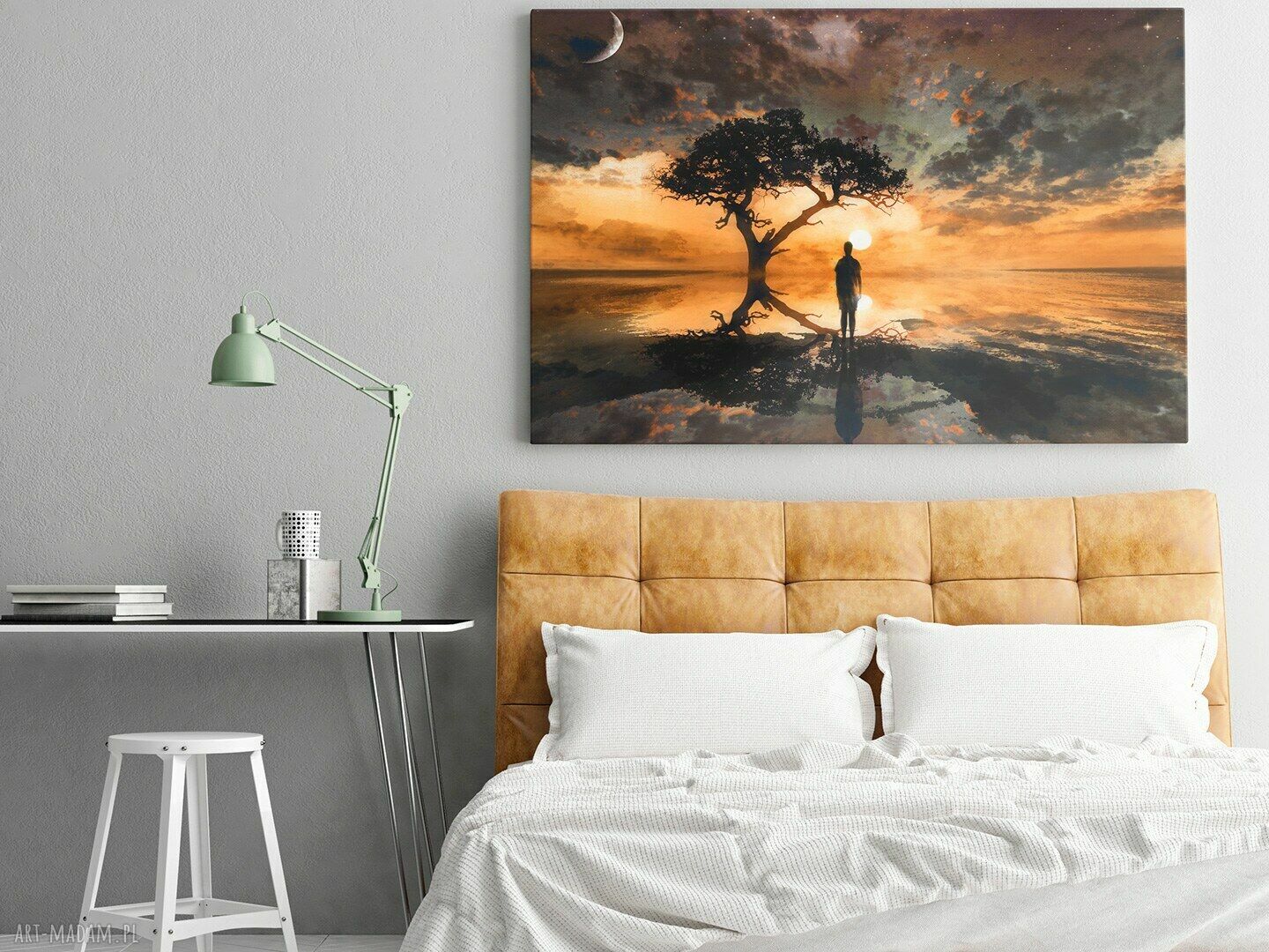 Pejzaż zachód słońca na płótnie 120x80 cm - 23501