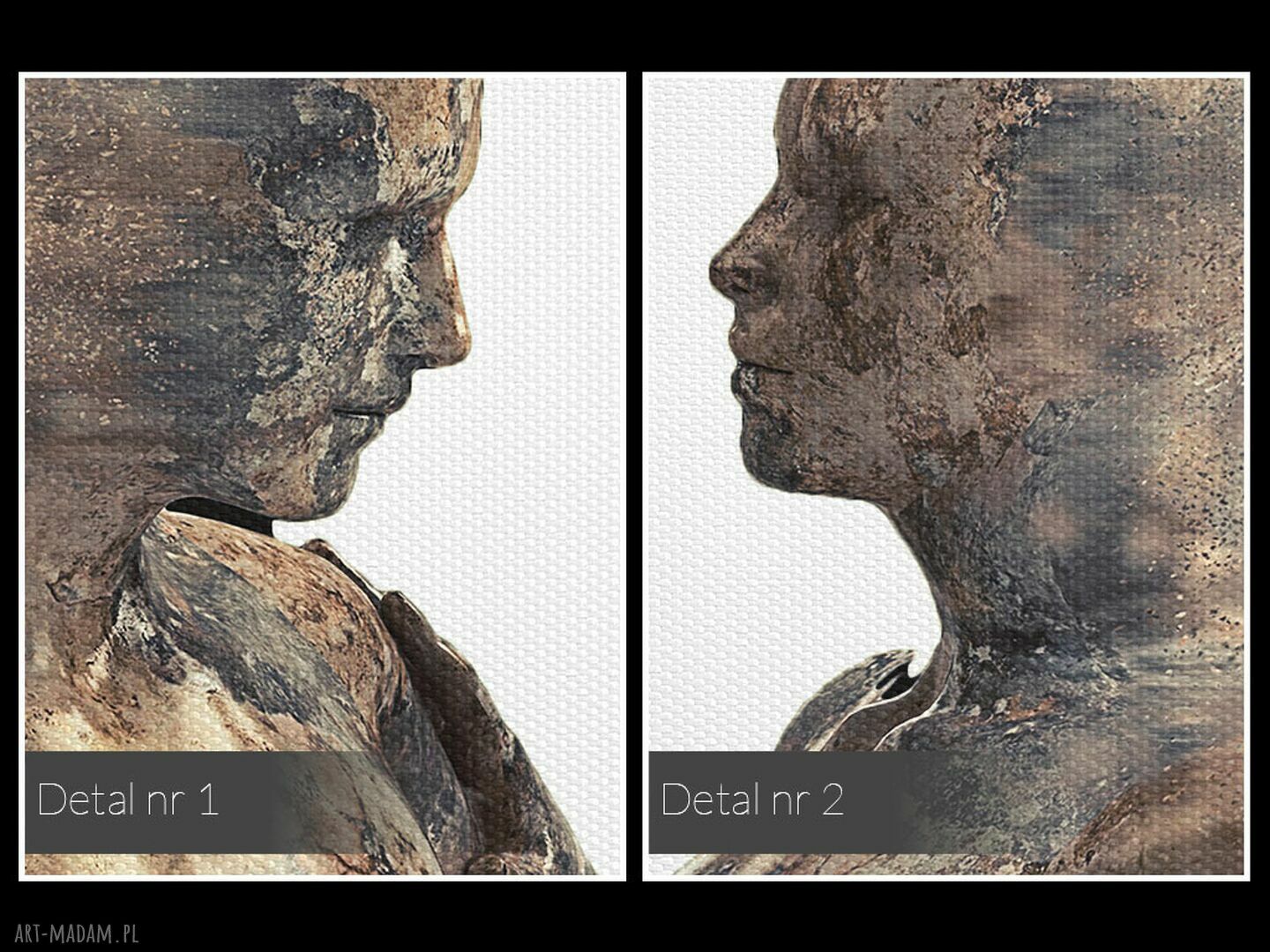 Nowoczesny obraz na płótnie 120x80 cm - Para sylwetek i cienie