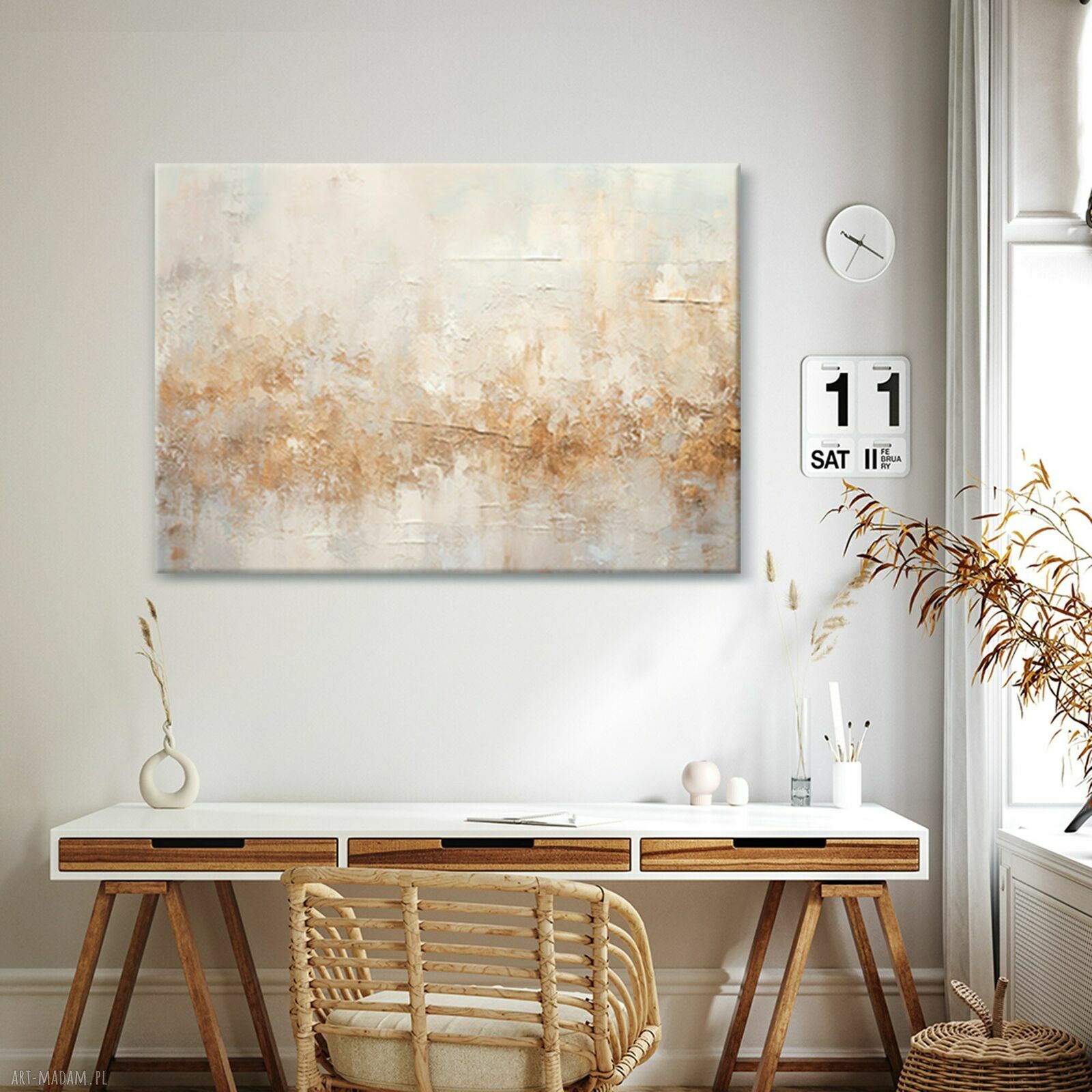 Obraz na płótnie 100x70 cm - Jasna abstrakcja (1-0644)
