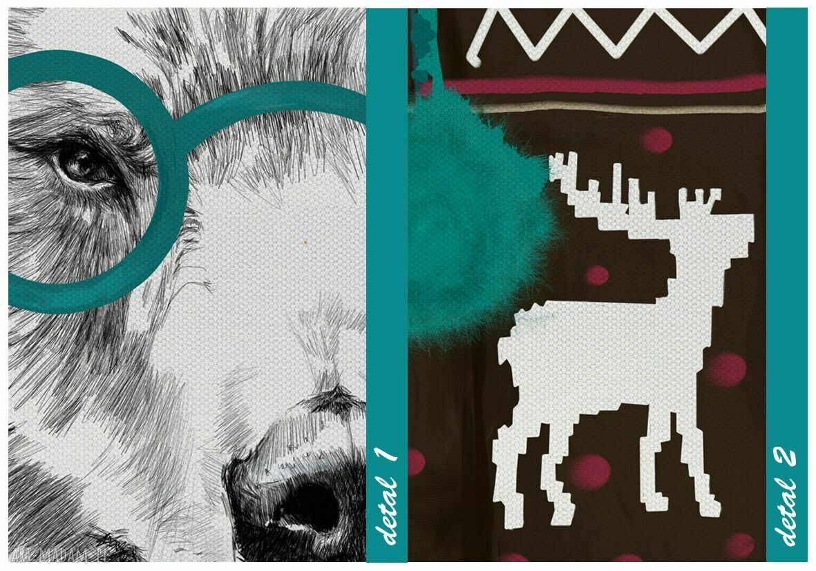 Obraz na płótnie 120x80 cm RODZINA MISI - wysyłka w 24 h