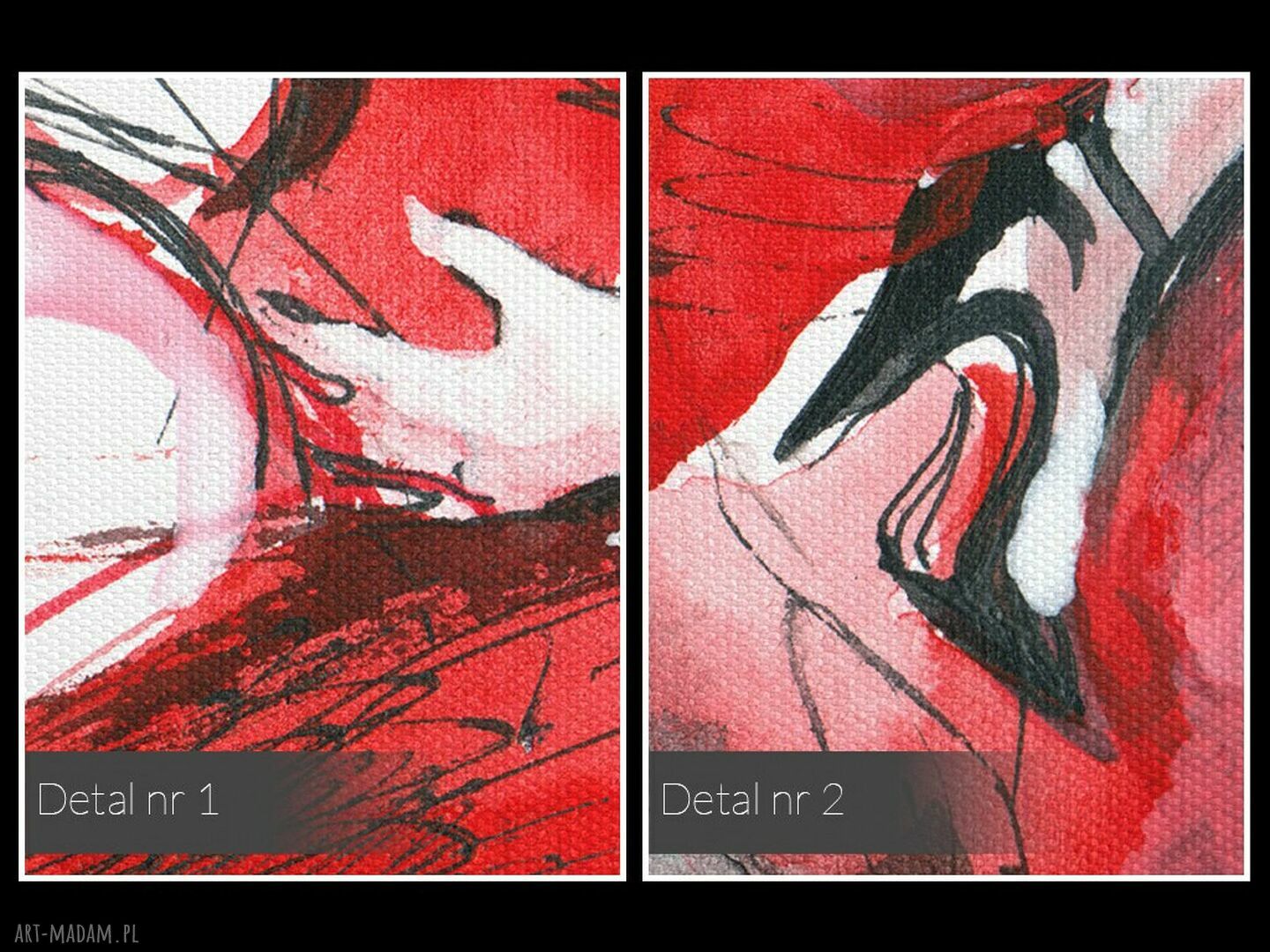 Obraz na płótnie ABSTRAKCJA TANGO 120x80 cm - romantyczny pasja