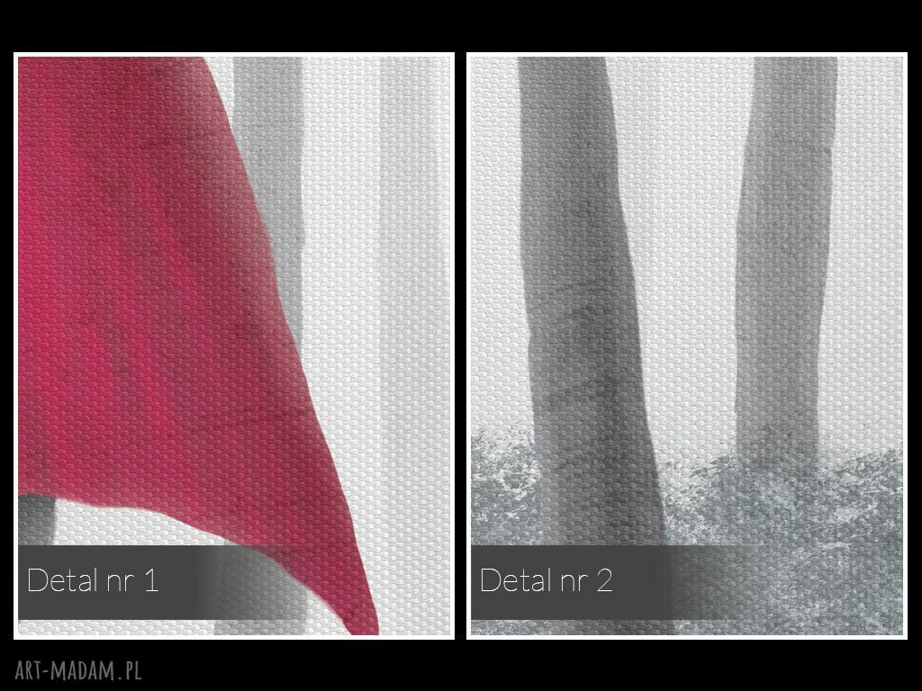 Obraz na płótnie - PARASOL CZERWONY MIŁOŚĆ LAS ROMANTYCZNY - 120x80 cm (88101)