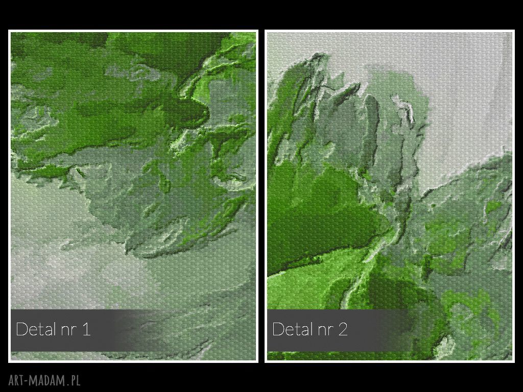 Obraz na płótnie Kwiat Emeraldowy 50x70 cm - nowoczesna dekoracja
