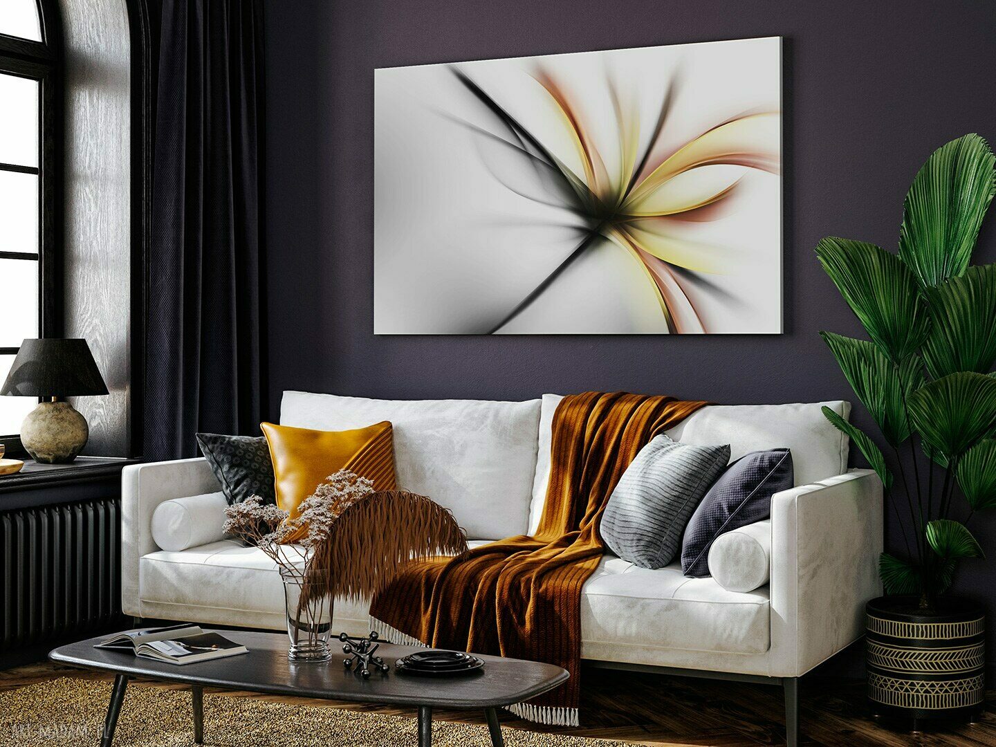 Obraz na płótnie Abstrakcja Kwiat Nowoczesny 120x80 cm - Vaku dsgn