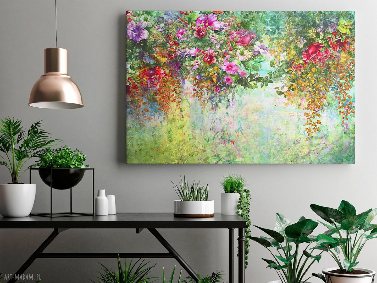 Obraz na płótnie - OGRÓD KWIATY NATURA - 120x80 cm (78701)