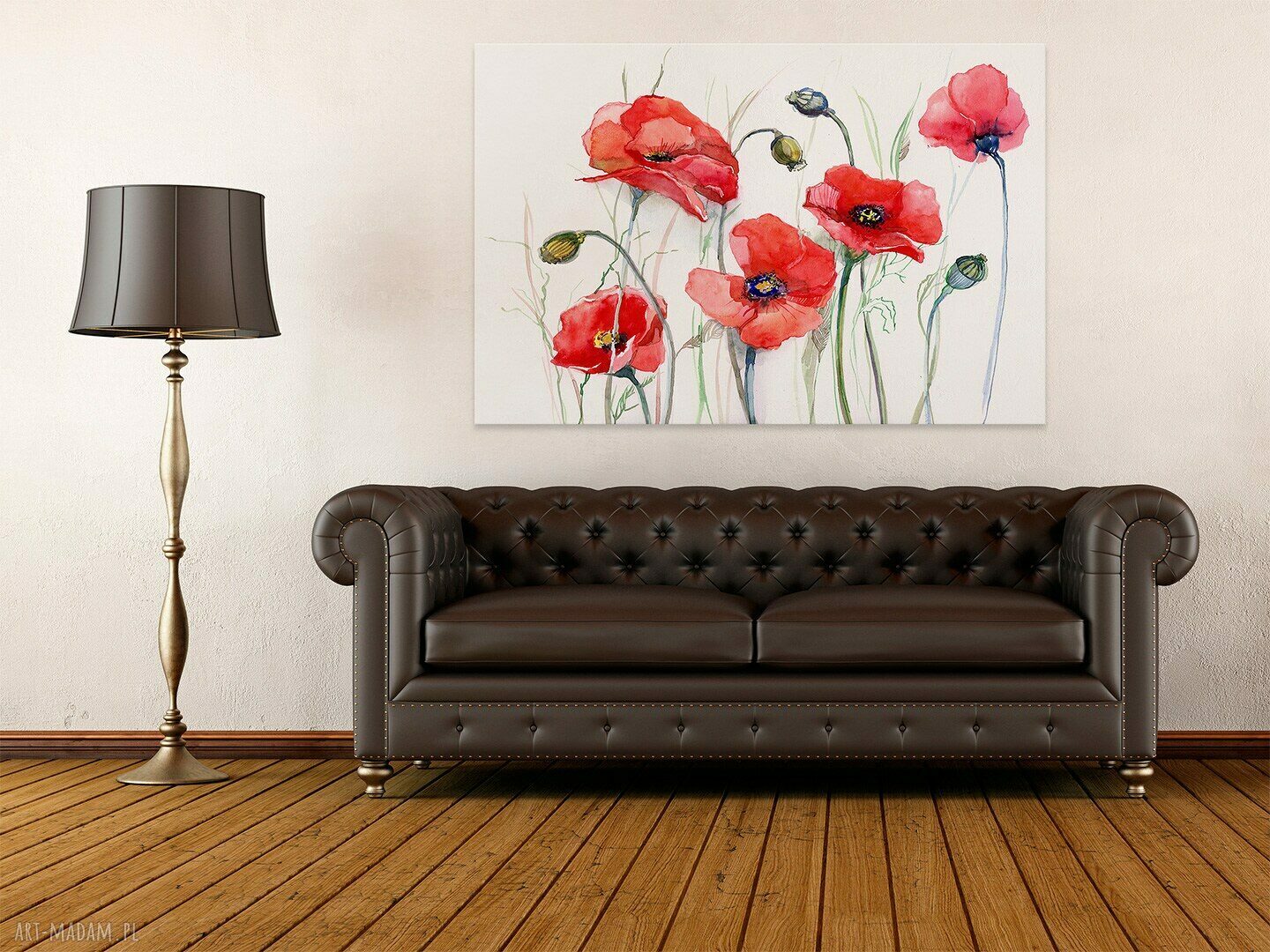 Obraz na płótnie - MAKI KWIATY - 120x80 cm (14301)