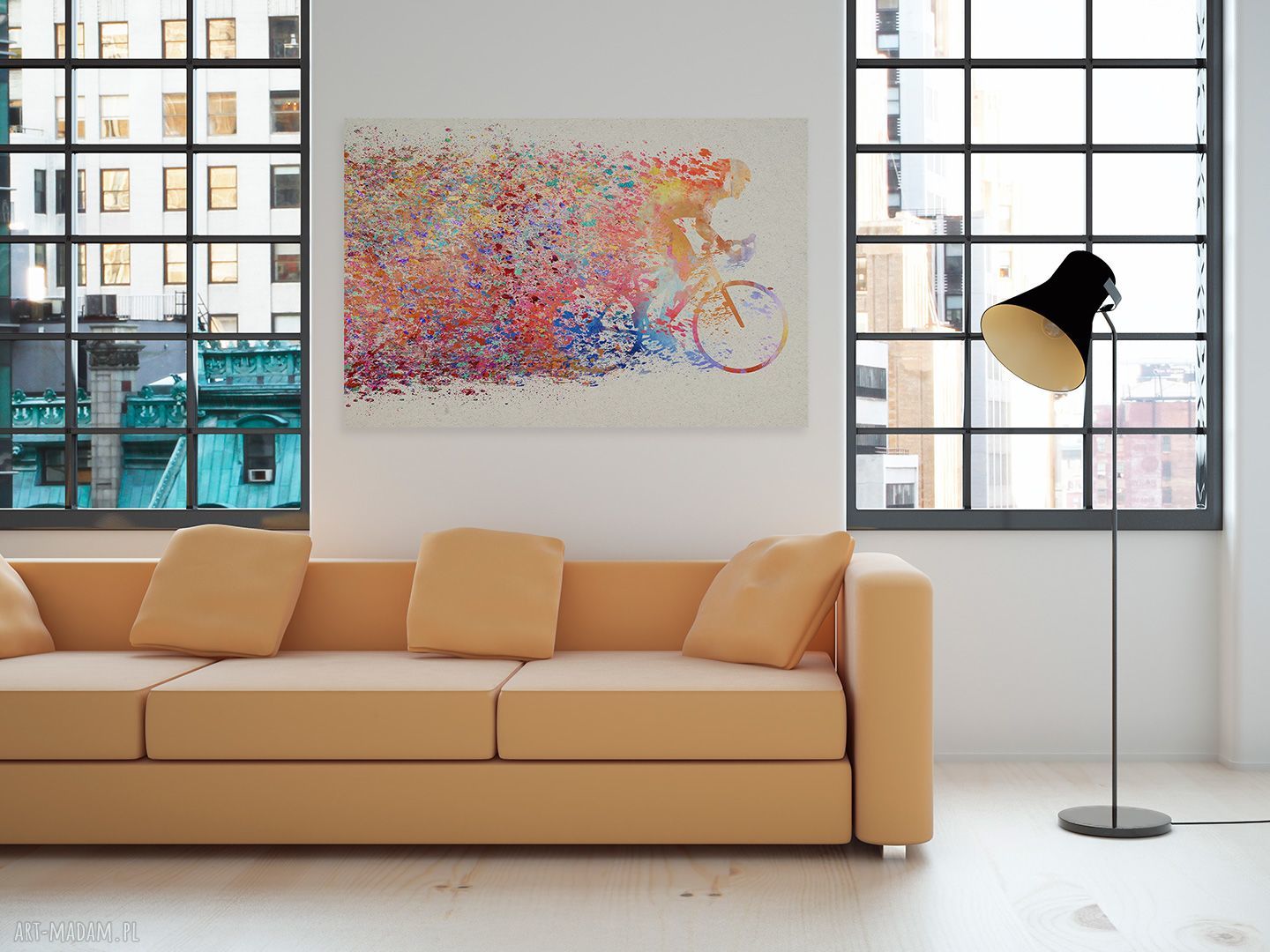 Obraz na płótnie ROWER KOLARZ KOLORY 120x80 cm (63601)