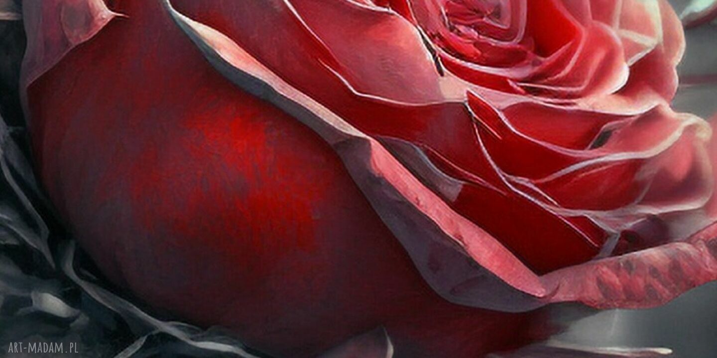 Obraz na płótnie Róże Red 51 120x80 cm Glamour - gotowy do zawieszenia
