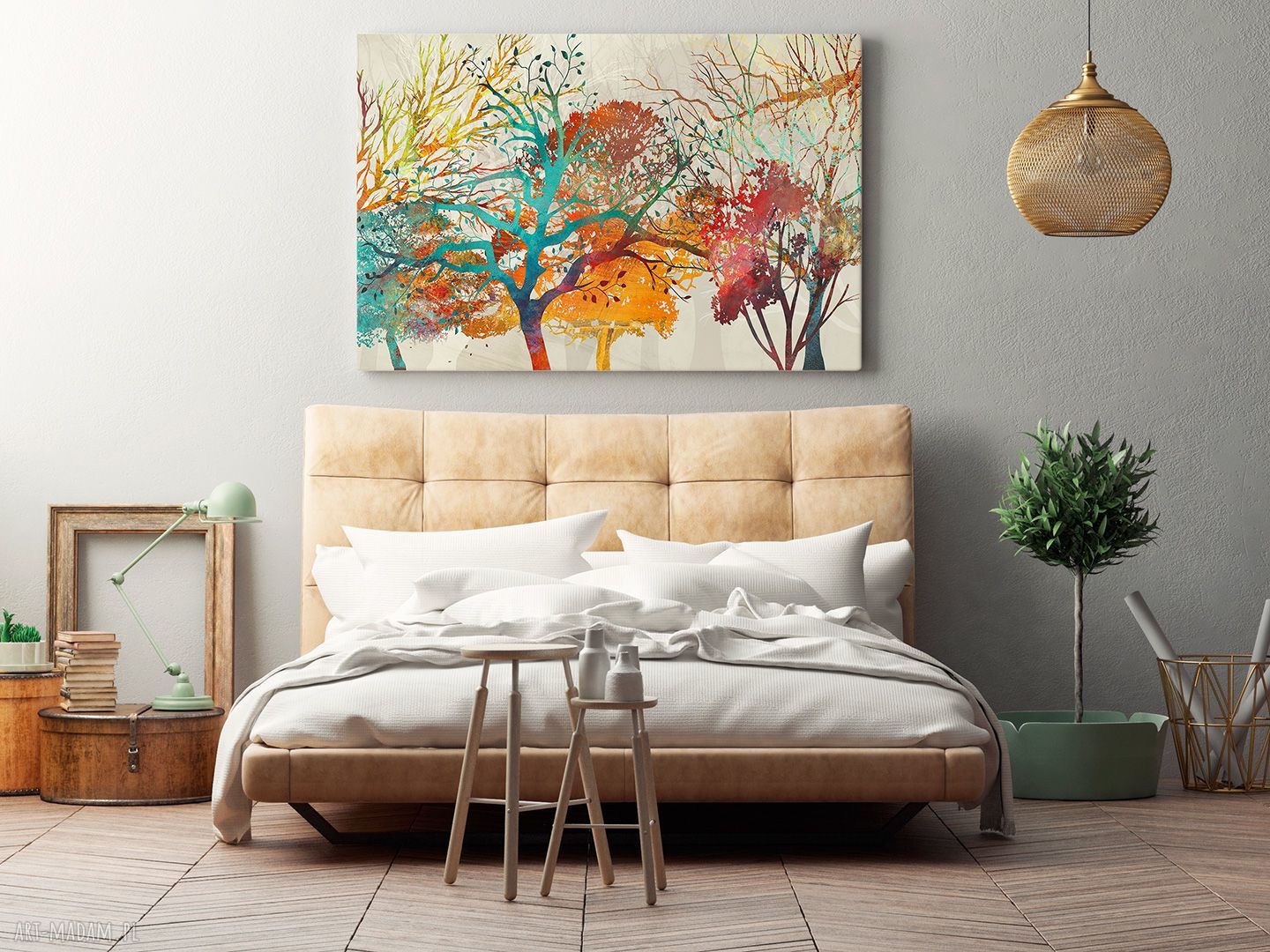Obraz na płótnie Drzewa Natura 120x80 cm - kolorowy, nowoczesny