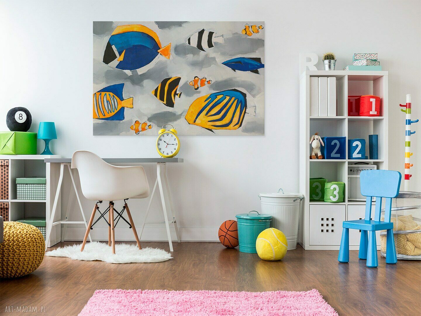 Obraz na płótnie - RYBY AKWARIUM BŁAZENEK NEMO - 120x80 cm (702401)
