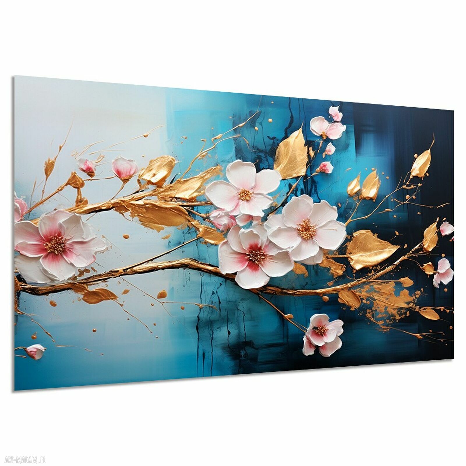 Obraz na płótnie Sakura wiśniowe kwiaty 120x80 - elegancki dekor do salonu