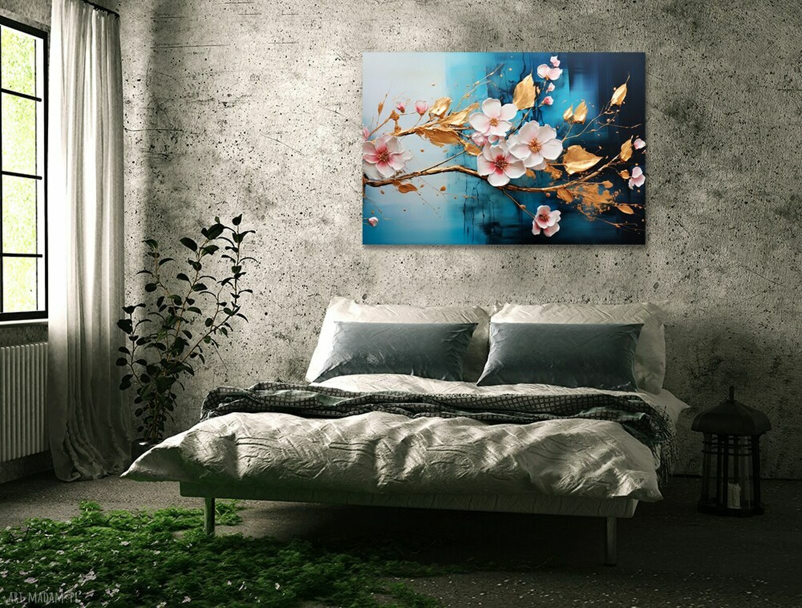 Obraz na płótnie Sakura wiśniowe kwiaty 120x80 - elegancki dekor do salonu